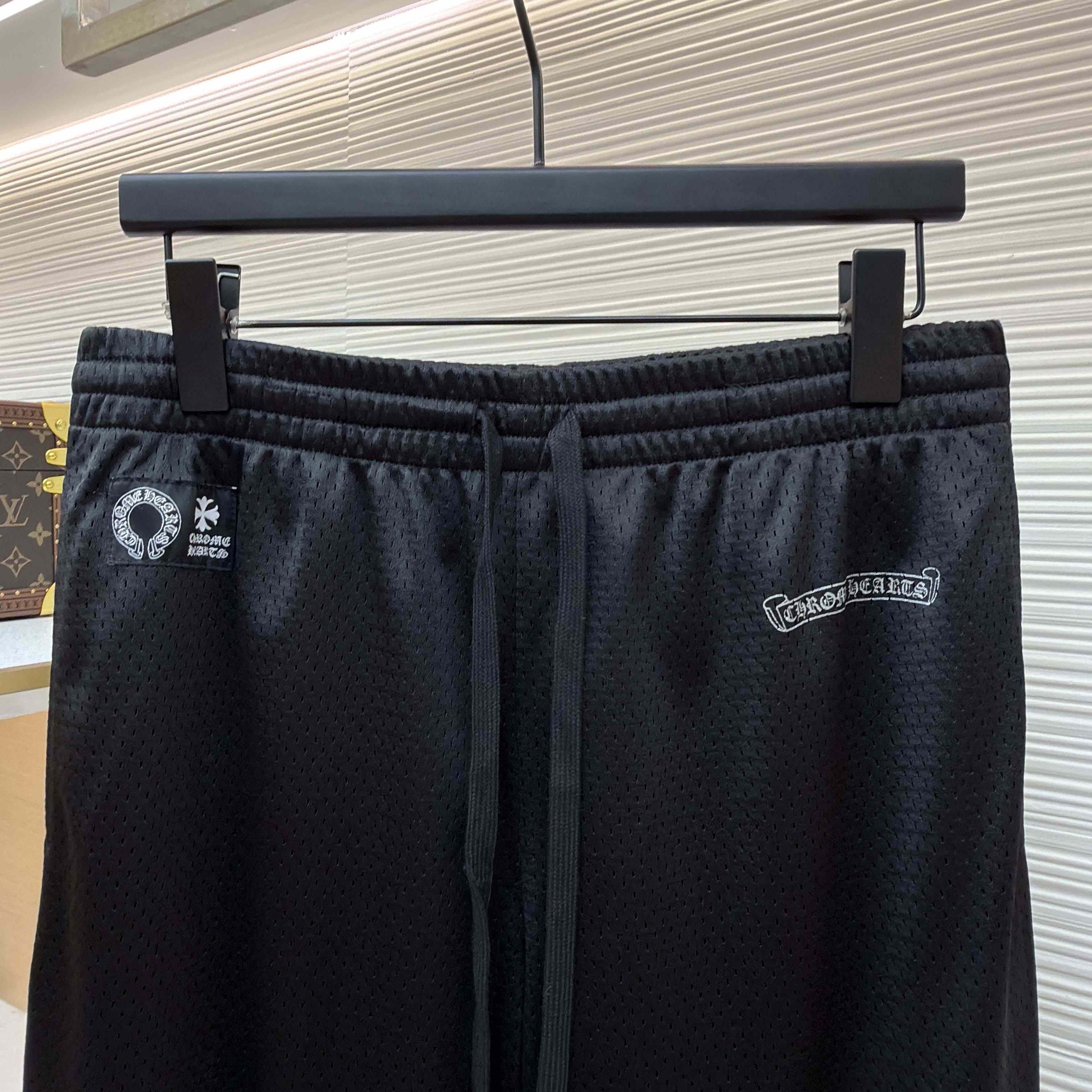 Chrome Hearts black mesh warm-up track pants - DesignerGu