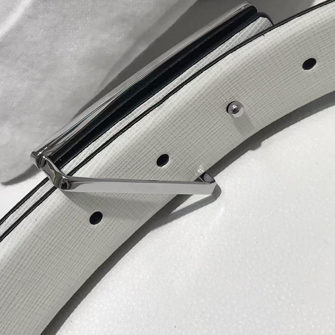 Prada Reversible Saffiano Leather Belt Strap - DesignerGu