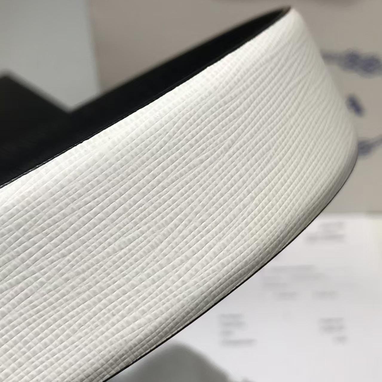 Prada Reversible Saffiano Leather Belt Strap - DesignerGu