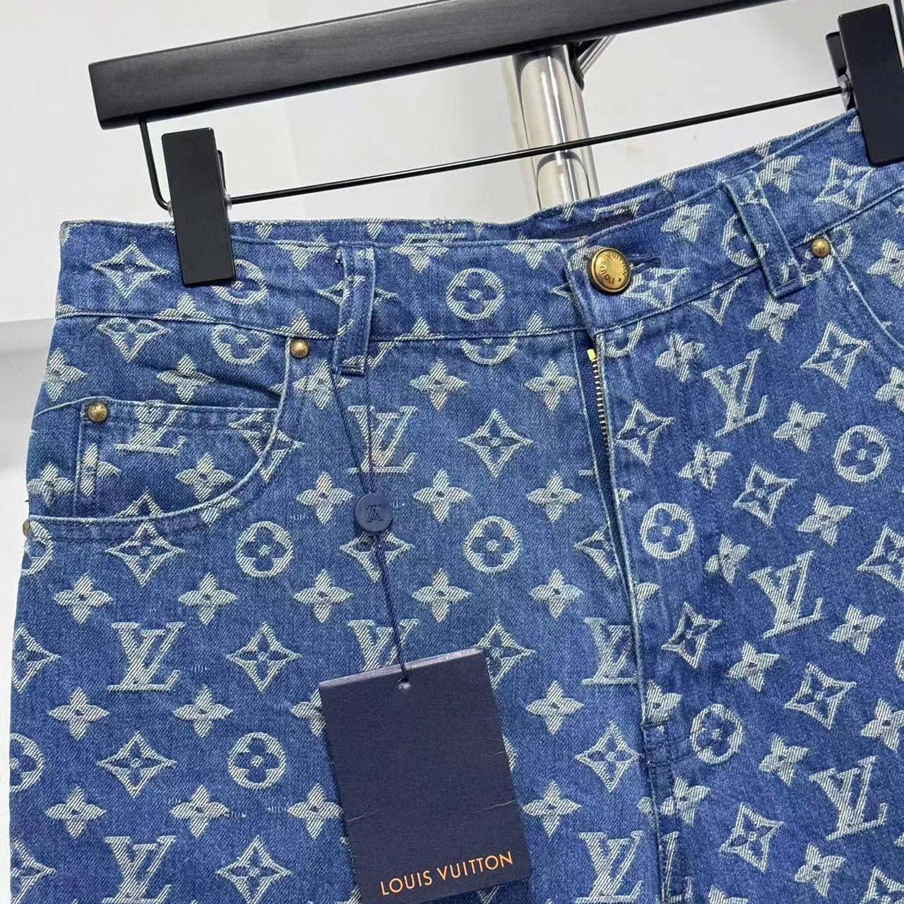 Louis Vuitton Monogram Denim Shorts  - DesignerGu