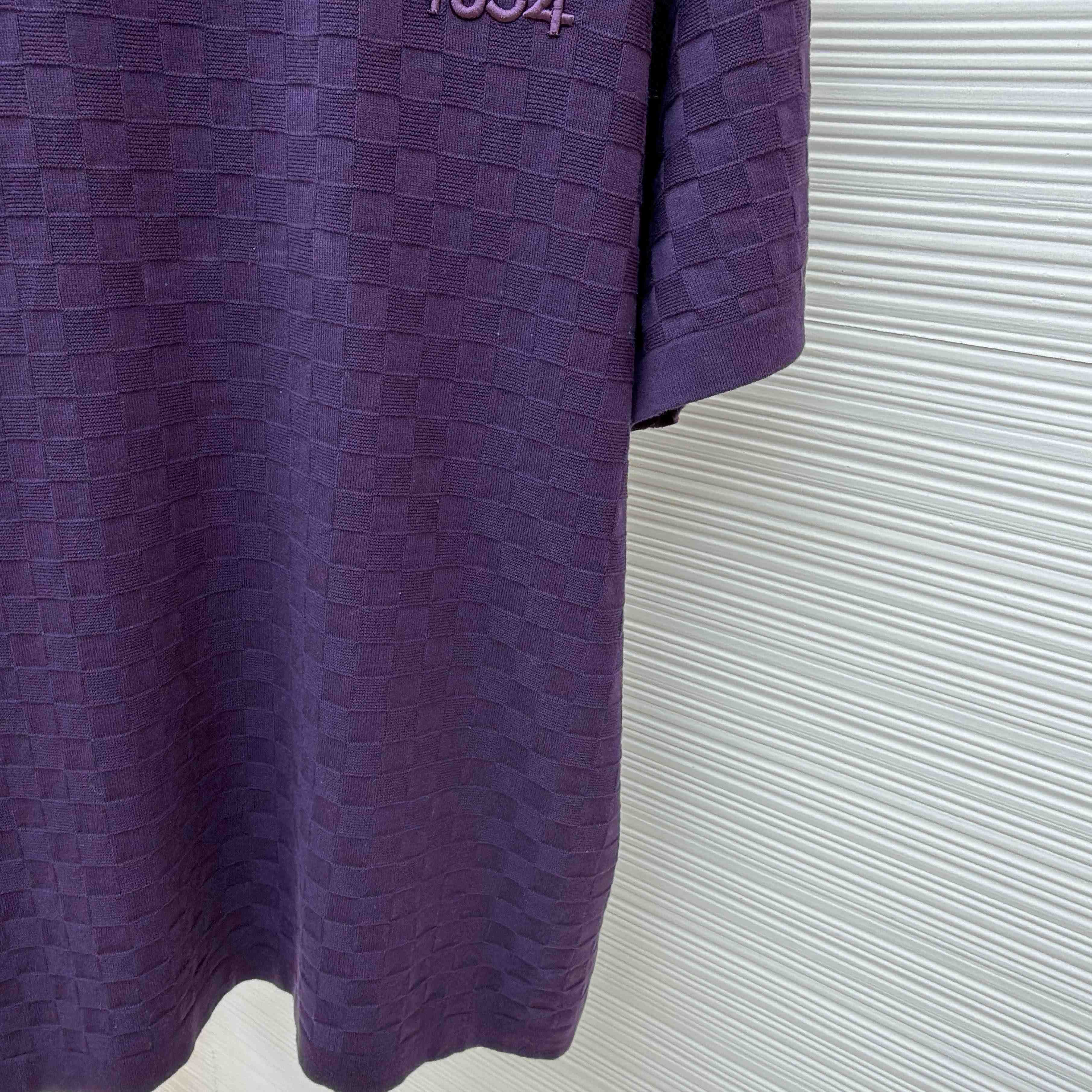 Louis Vuitton Damier Jacquard Short-Sleeved Crewneck    1AJTVL - DesignerGu
