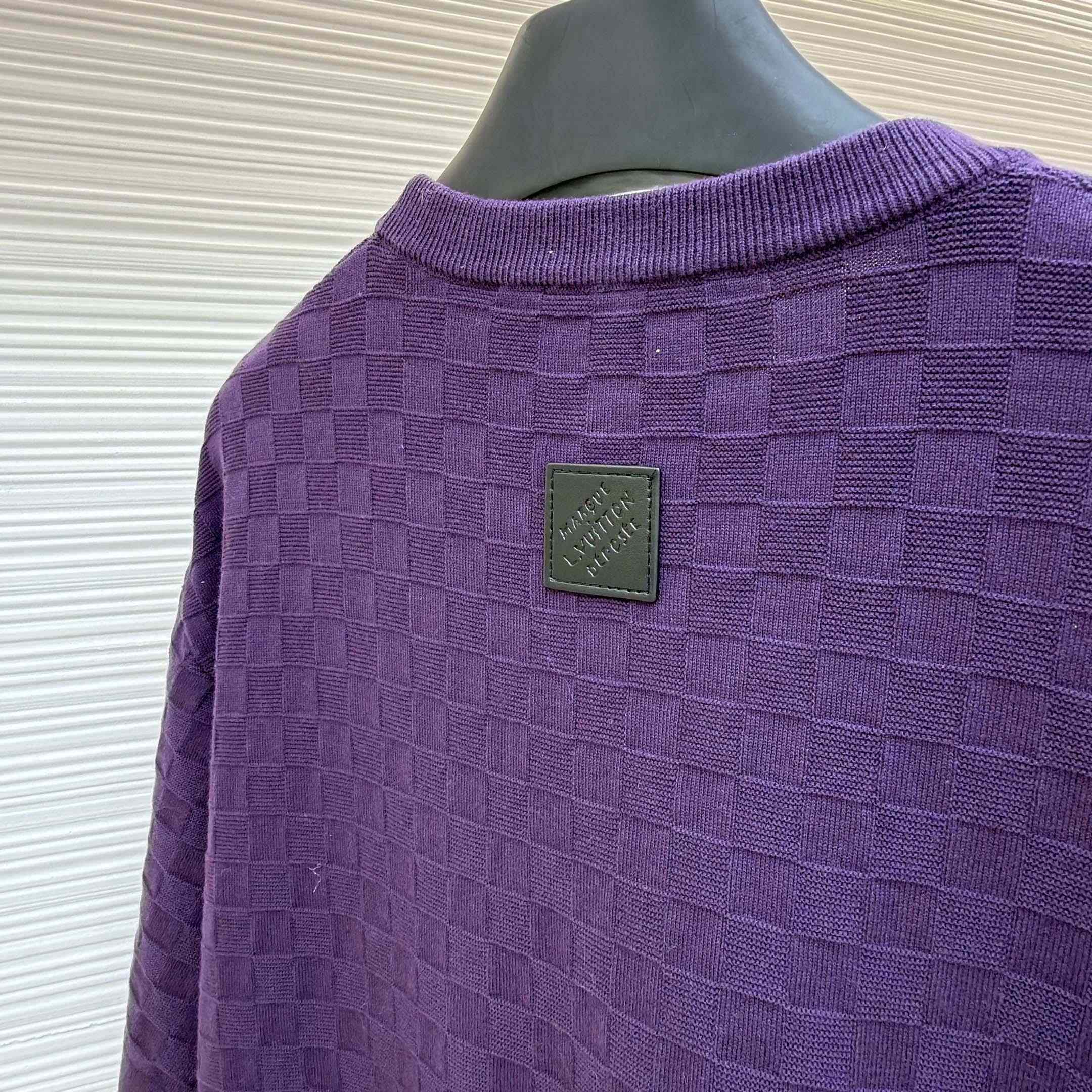 Louis Vuitton Damier Jacquard Short-Sleeved Crewneck    1AJTVL - DesignerGu