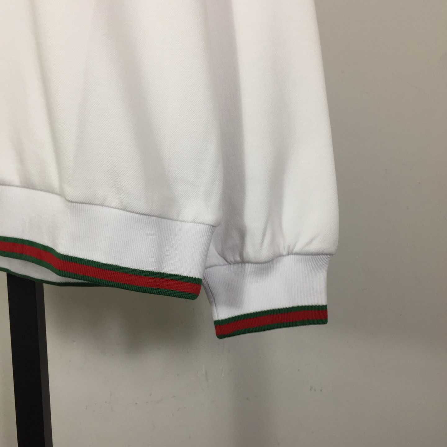 Gucci Cotton Piquet Sweatshirt With Web - DesignerGu