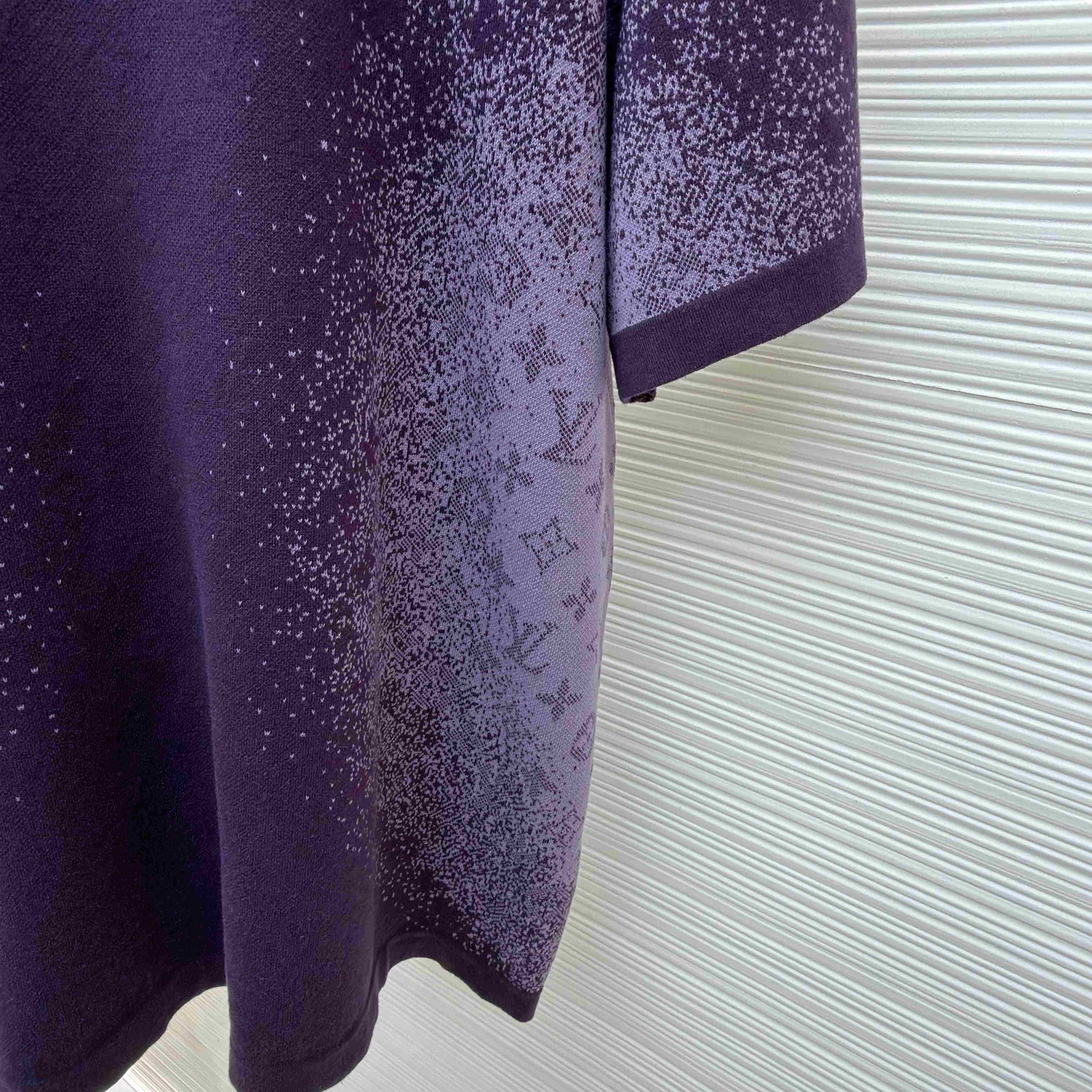  Louis Vuitton Monogram Jacquard Short-Sleeved Crewneck      1AJTV8 - DesignerGu