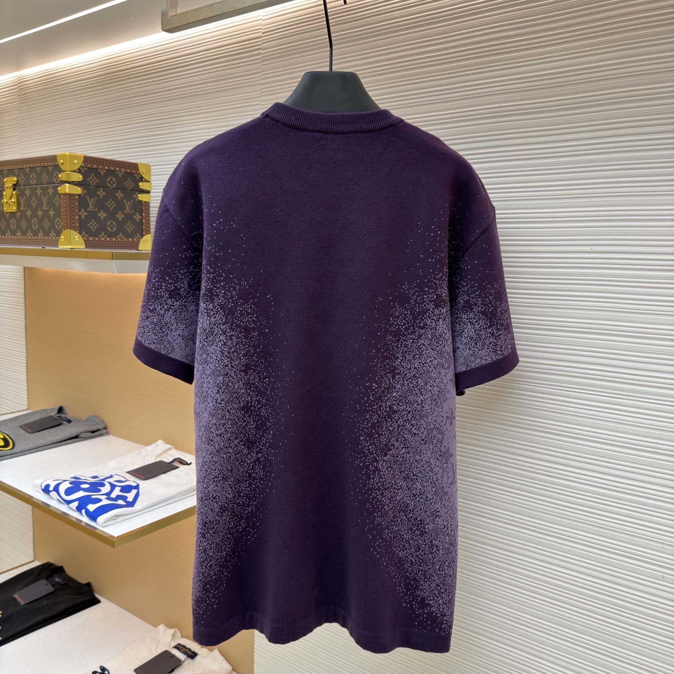  Louis Vuitton Monogram Jacquard Short-Sleeved Crewneck      1AJTV8 - DesignerGu