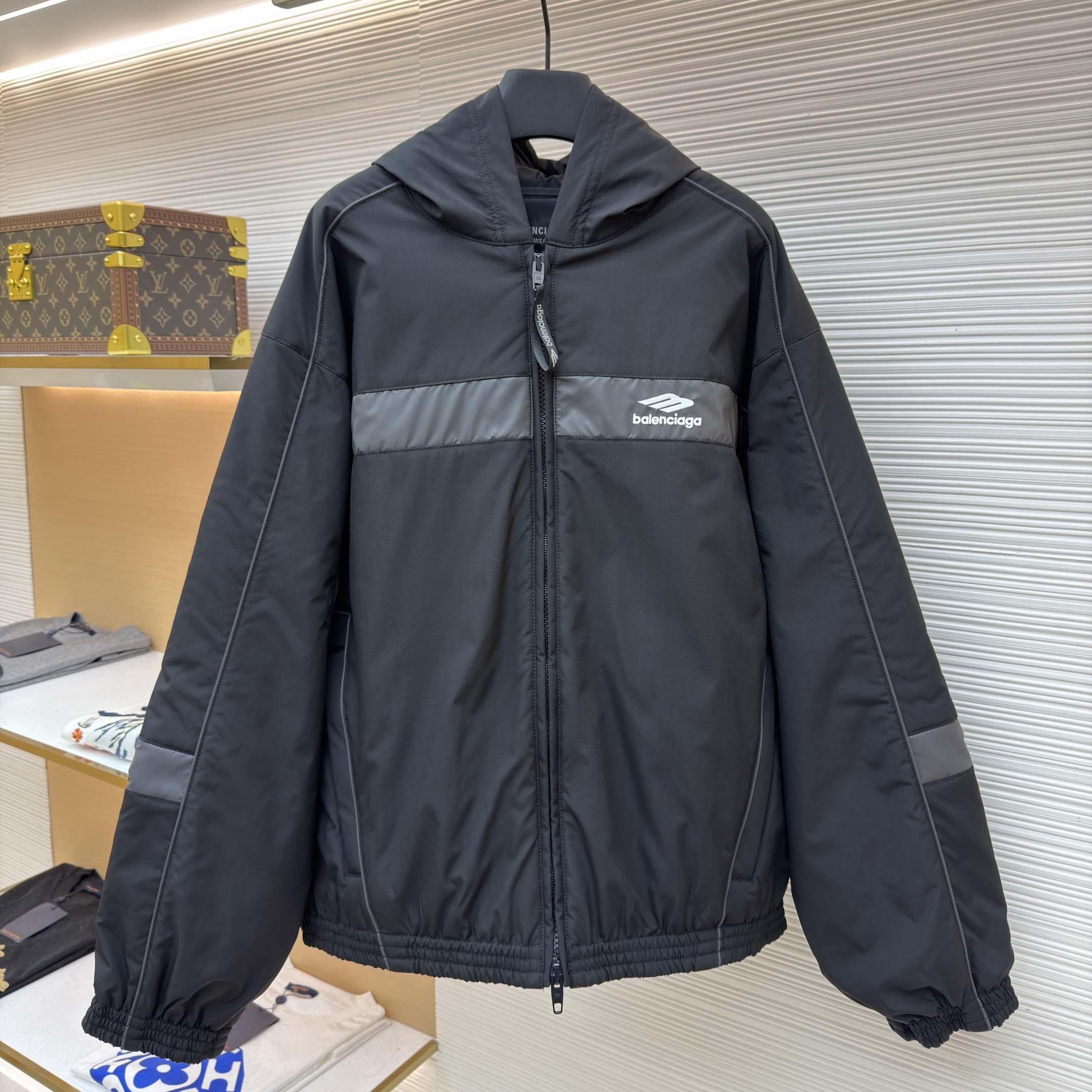 Balenciaga 3B Sports Icon Ski Tracksuit Parka in black - DesignerGu