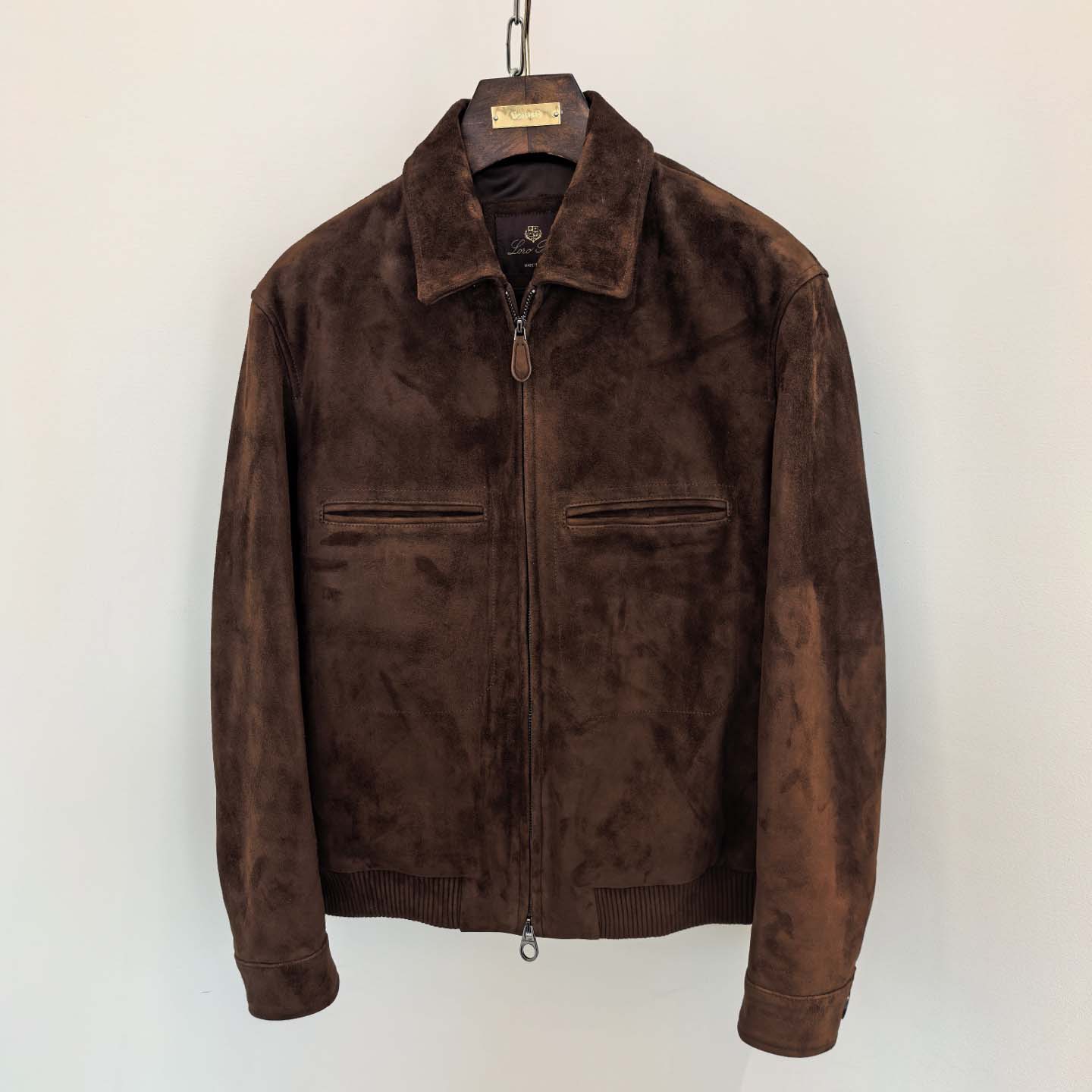  Loro Piana 'Johnie' or 'Kane' Brown Suede Bomber Jacket - DesignerGu