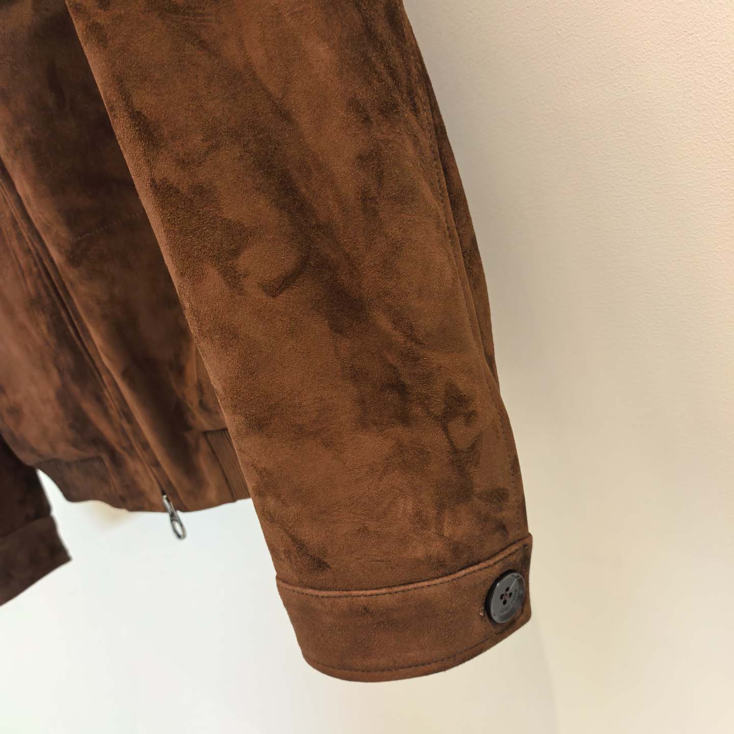  Loro Piana 'Johnie' or 'Kane' Brown Suede Bomber Jacket - DesignerGu