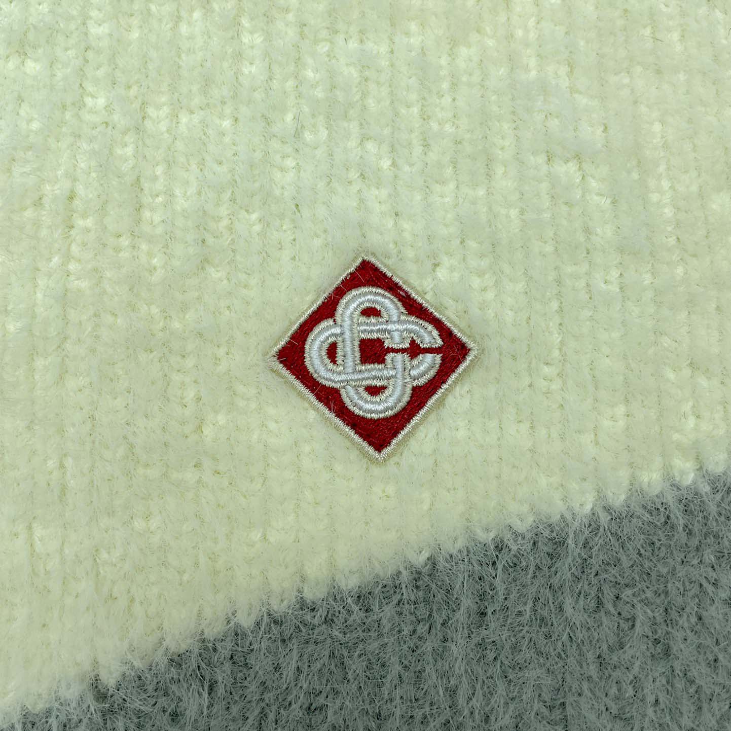 Casablanca Furry Striped Zip Up Jumper 'Blue/Green' - DesignerGu