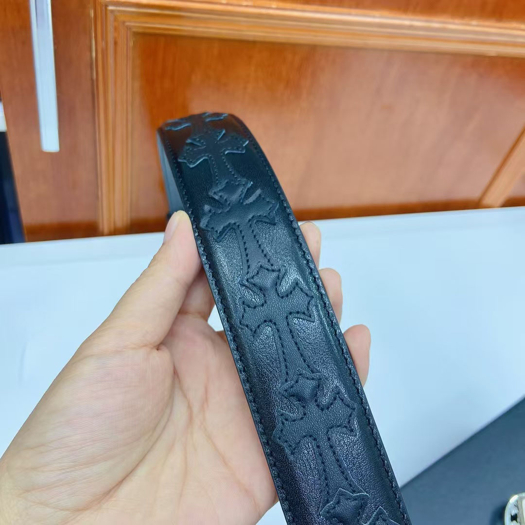 Chrome Hearts Leather Belt   - DesignerGu