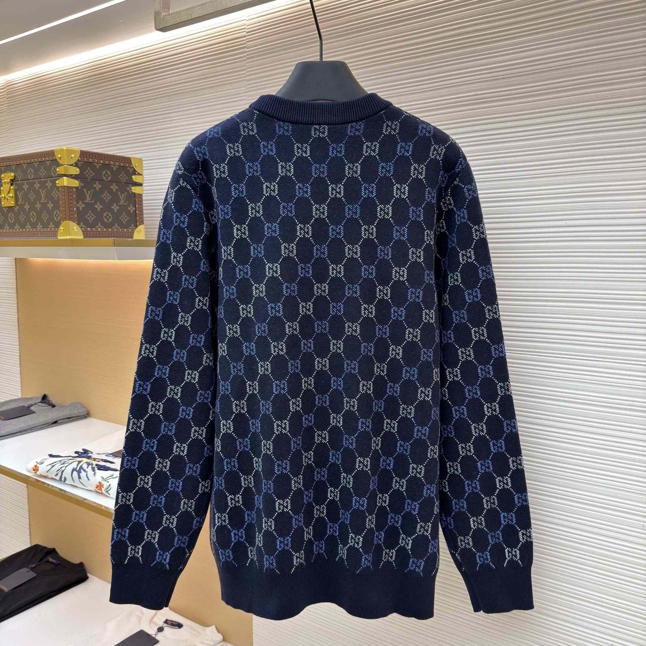 Gucci GG Double Wool Knit Sweater - DesignerGu