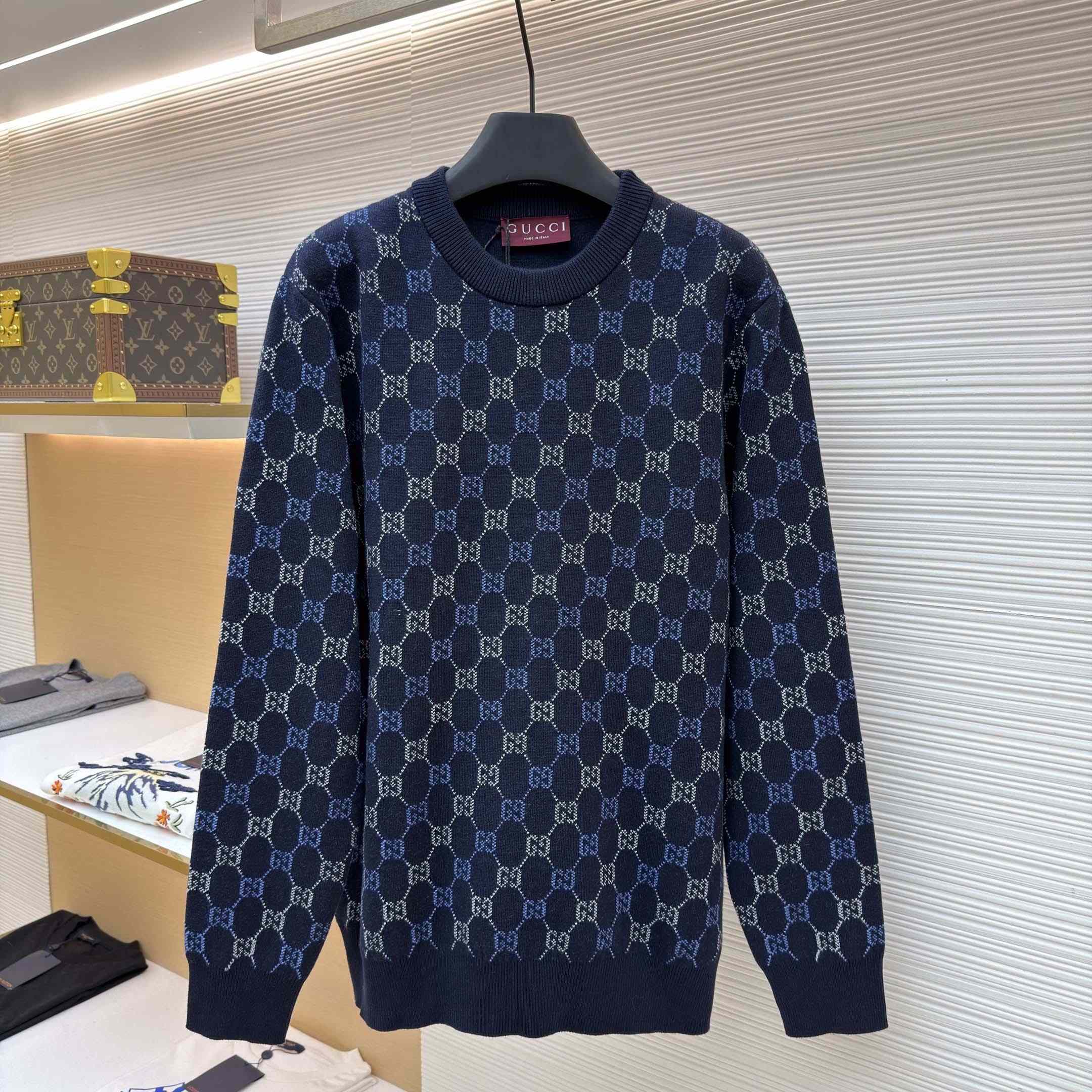 Gucci GG Double Wool Knit Sweater - DesignerGu