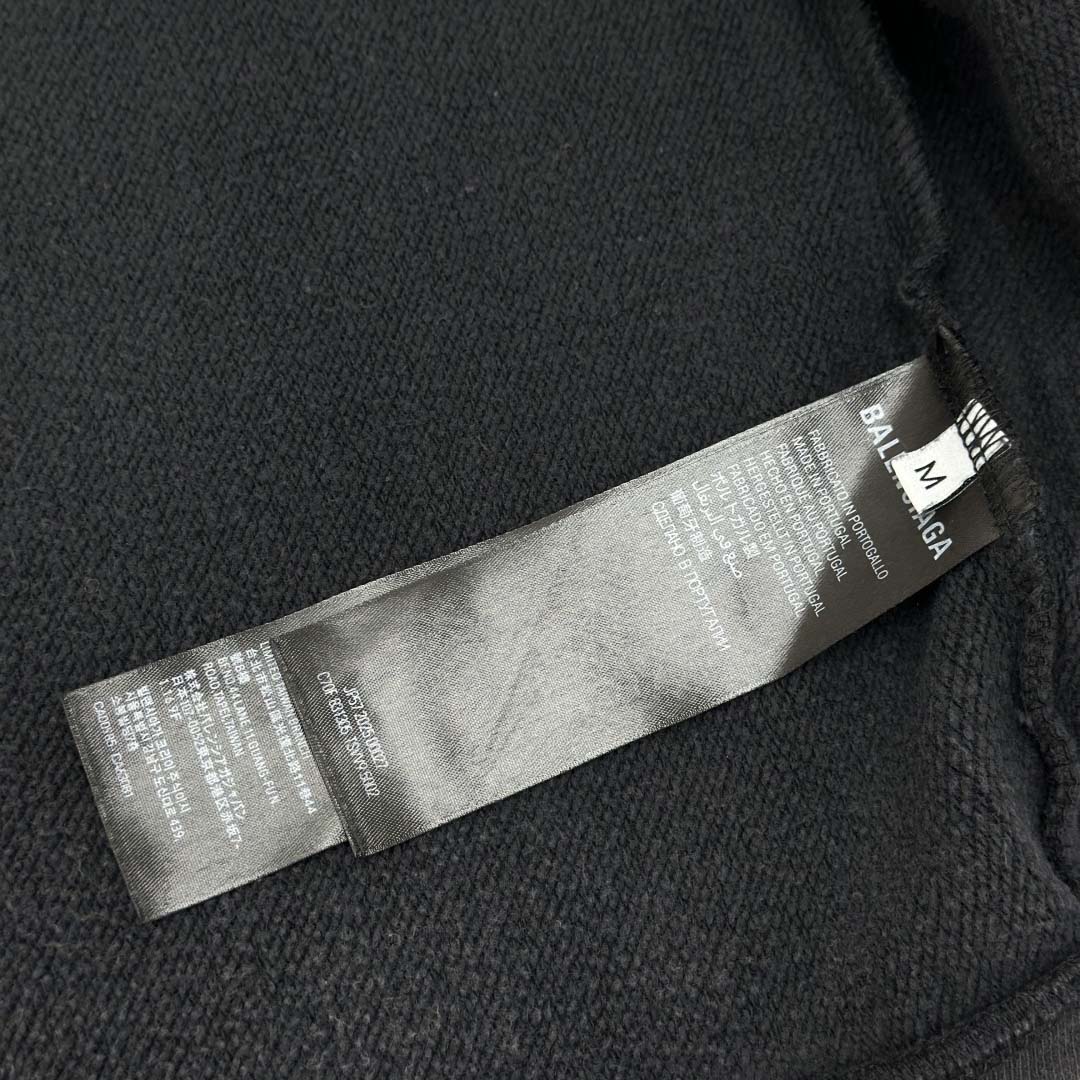 Balenciaga Washed Crayon Political Zip-Up Hoodie Regular Fit In Faded Black - DesignerGu