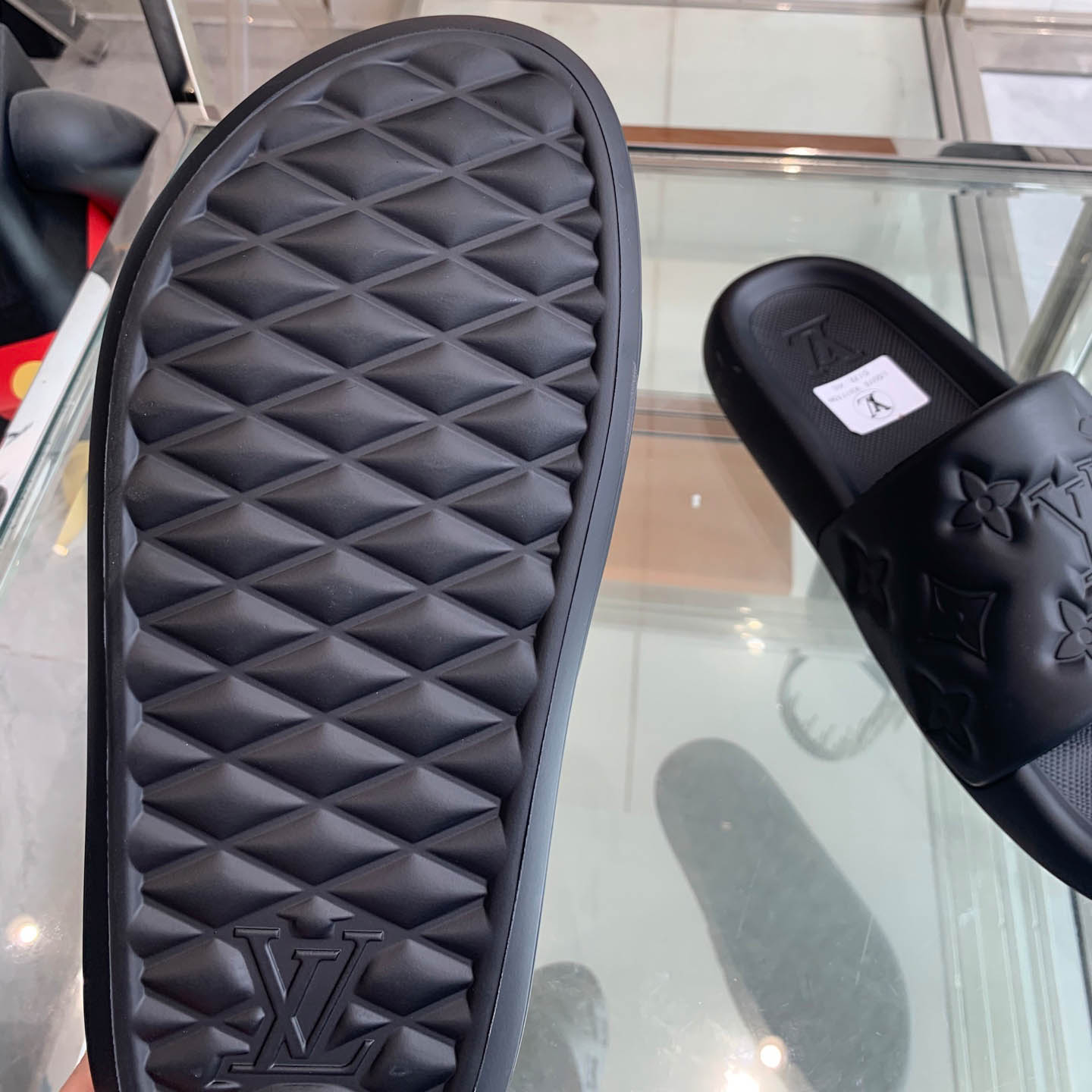 Louis Vuitton Waterfront Mule 'Monogram Embossed - Black' - DesignerGu