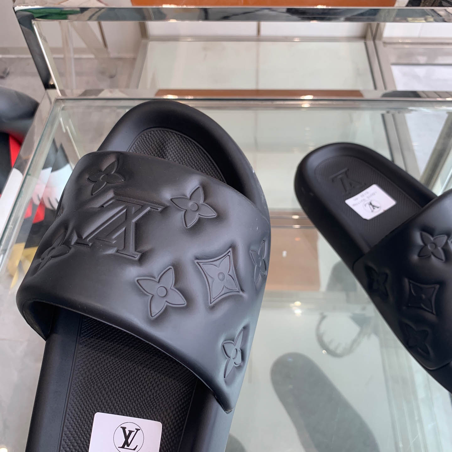 Louis Vuitton Waterfront Mule 'Monogram Embossed - Black' - DesignerGu
