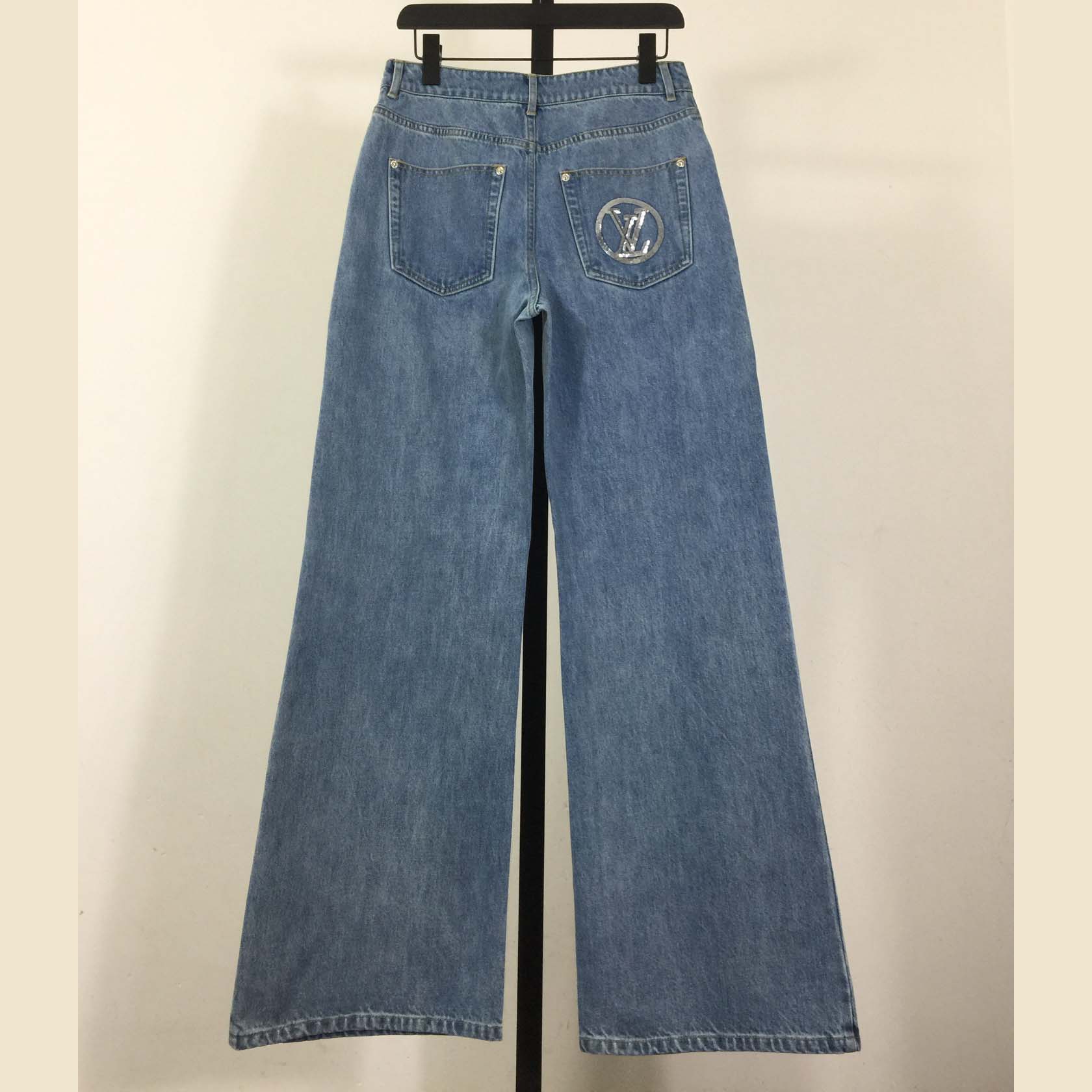 Louis Vuitton Signature Sequin Slim-Fit Jeans - DesignerGu