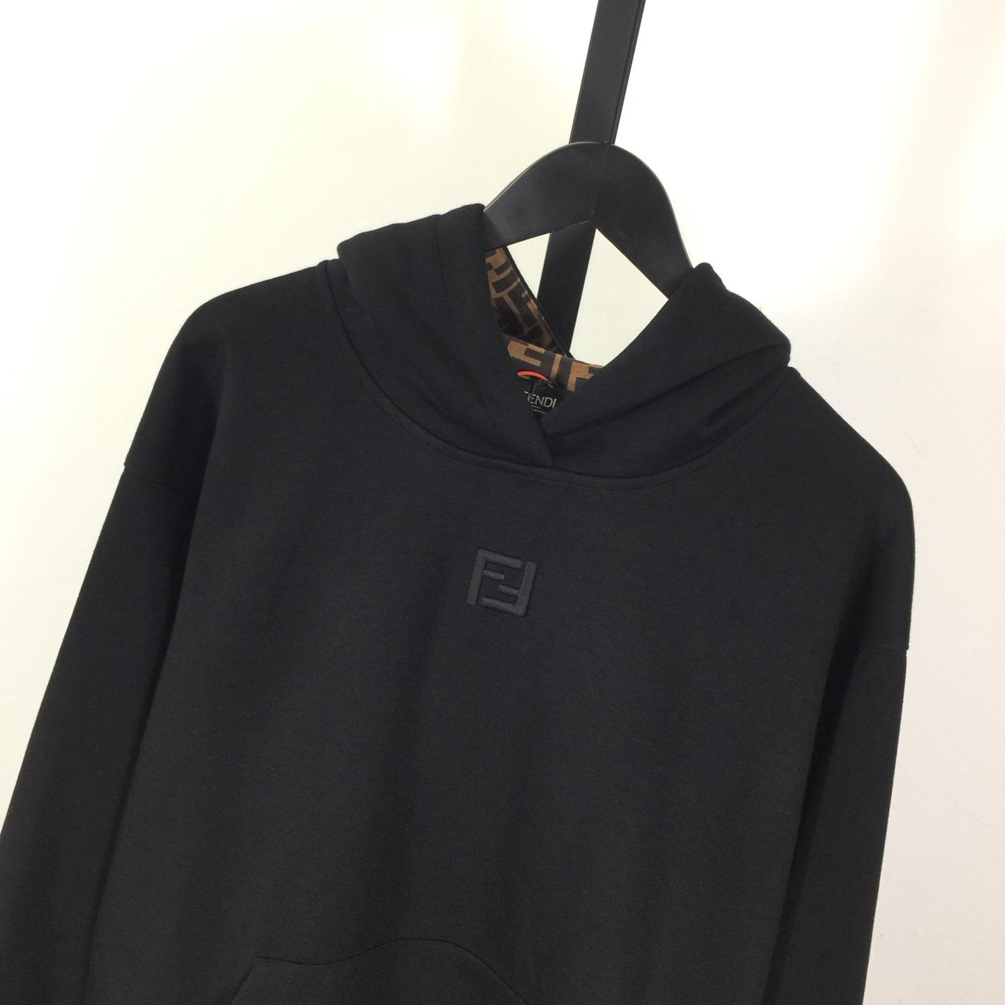 Fendi Black Cotton Sweatshirt - DesignerGu
