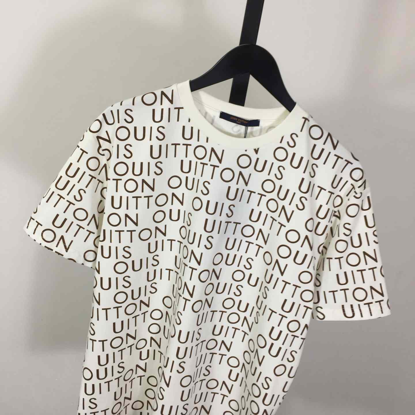 Louis Vuitton Cotton T-shirt With All-over Logo Print - DesignerGu
