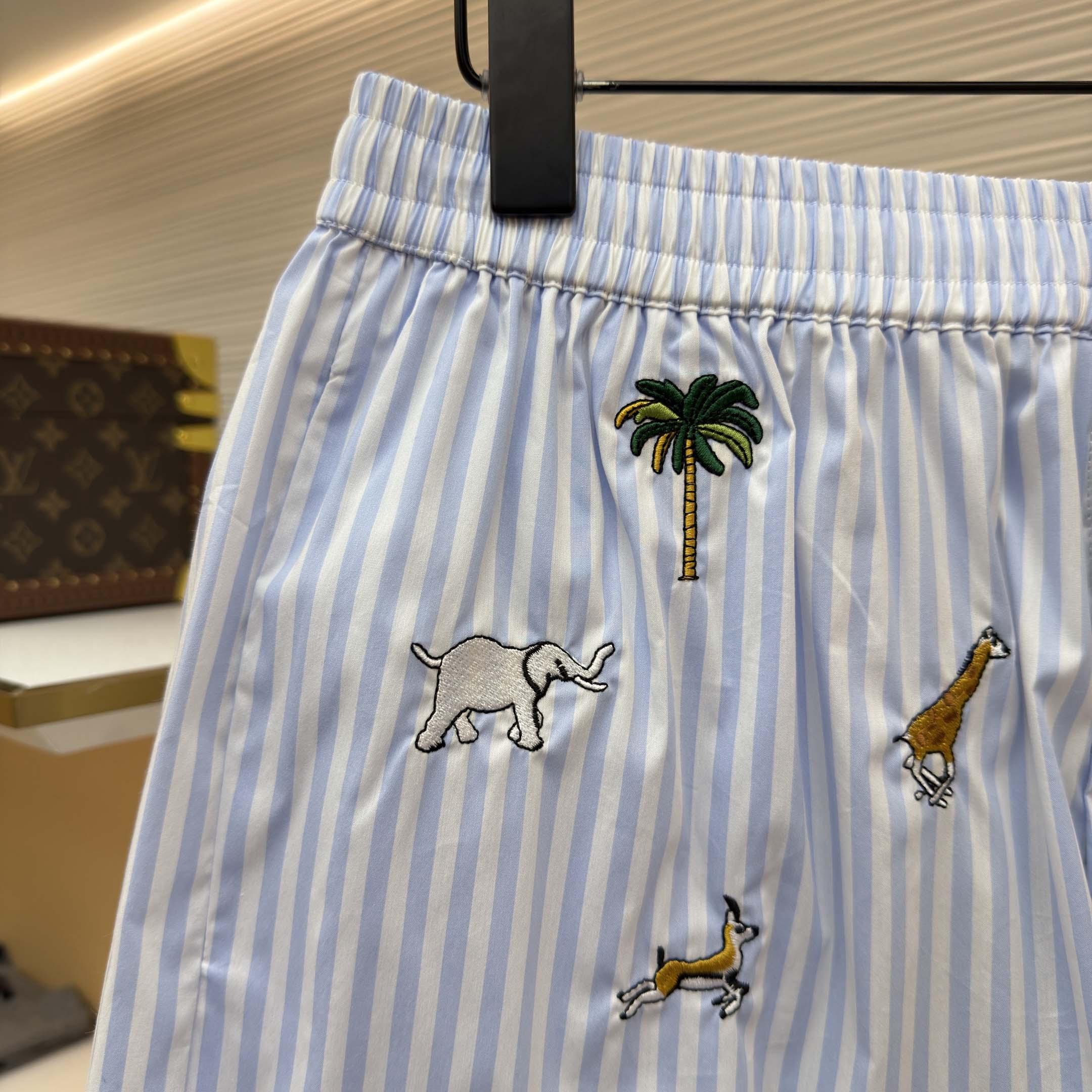 Louis Vuitton LV x The Darjeeling Limited Embroidered Striped Shorts    1AJUXJ - DesignerGu