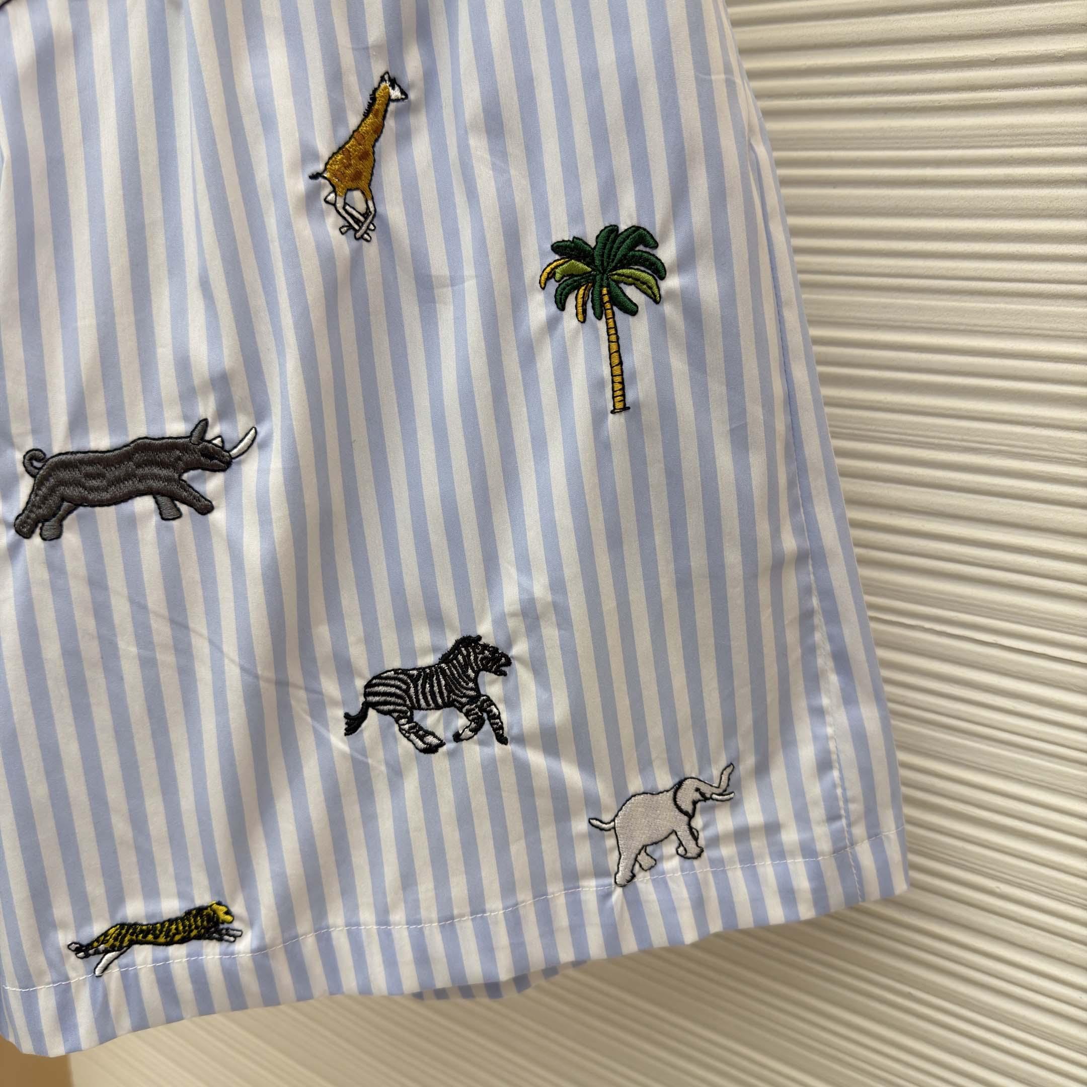 Louis Vuitton LV x The Darjeeling Limited Embroidered Striped Shorts    1AJUXJ - DesignerGu