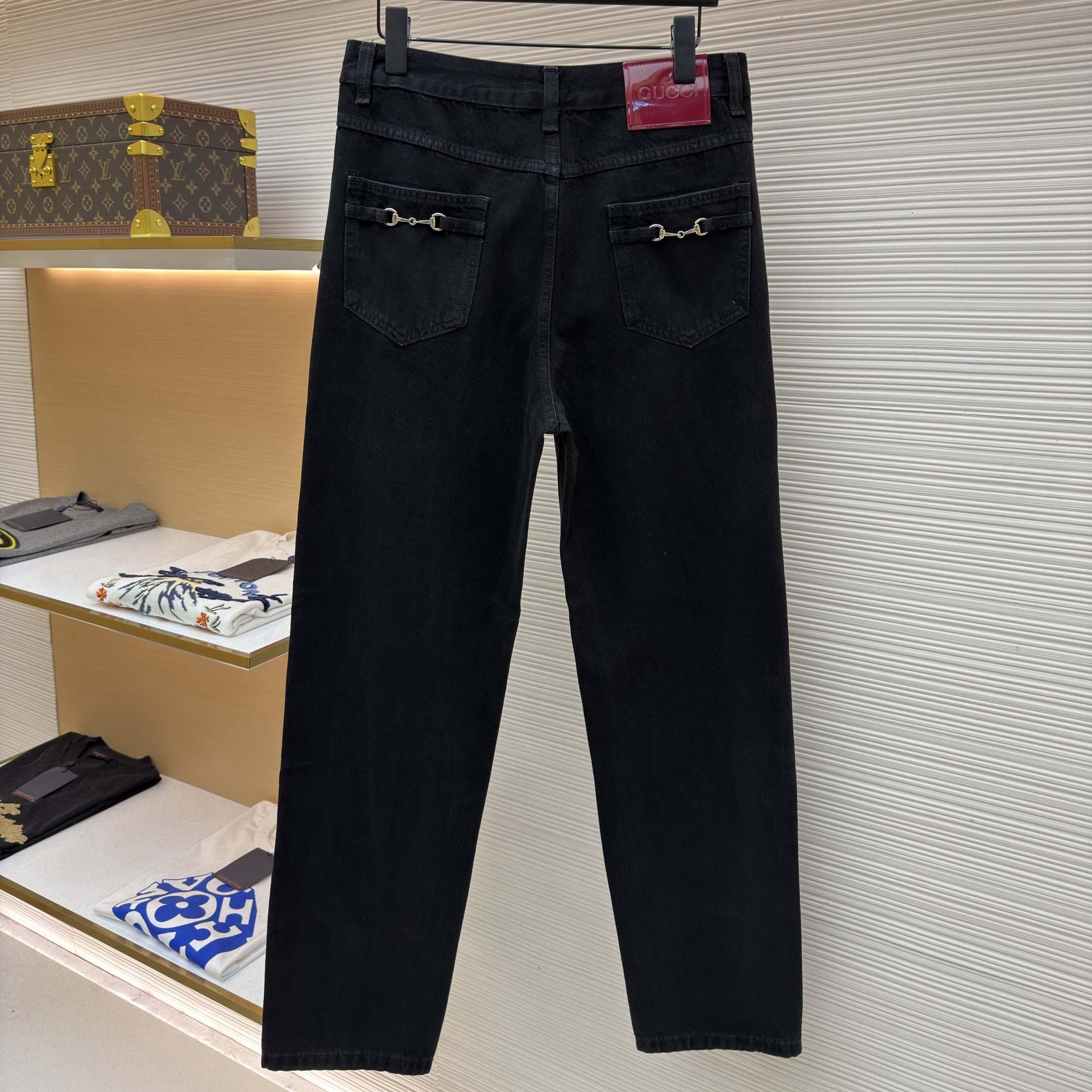 Gucci Denim Jean With Horsebit - DesignerGu