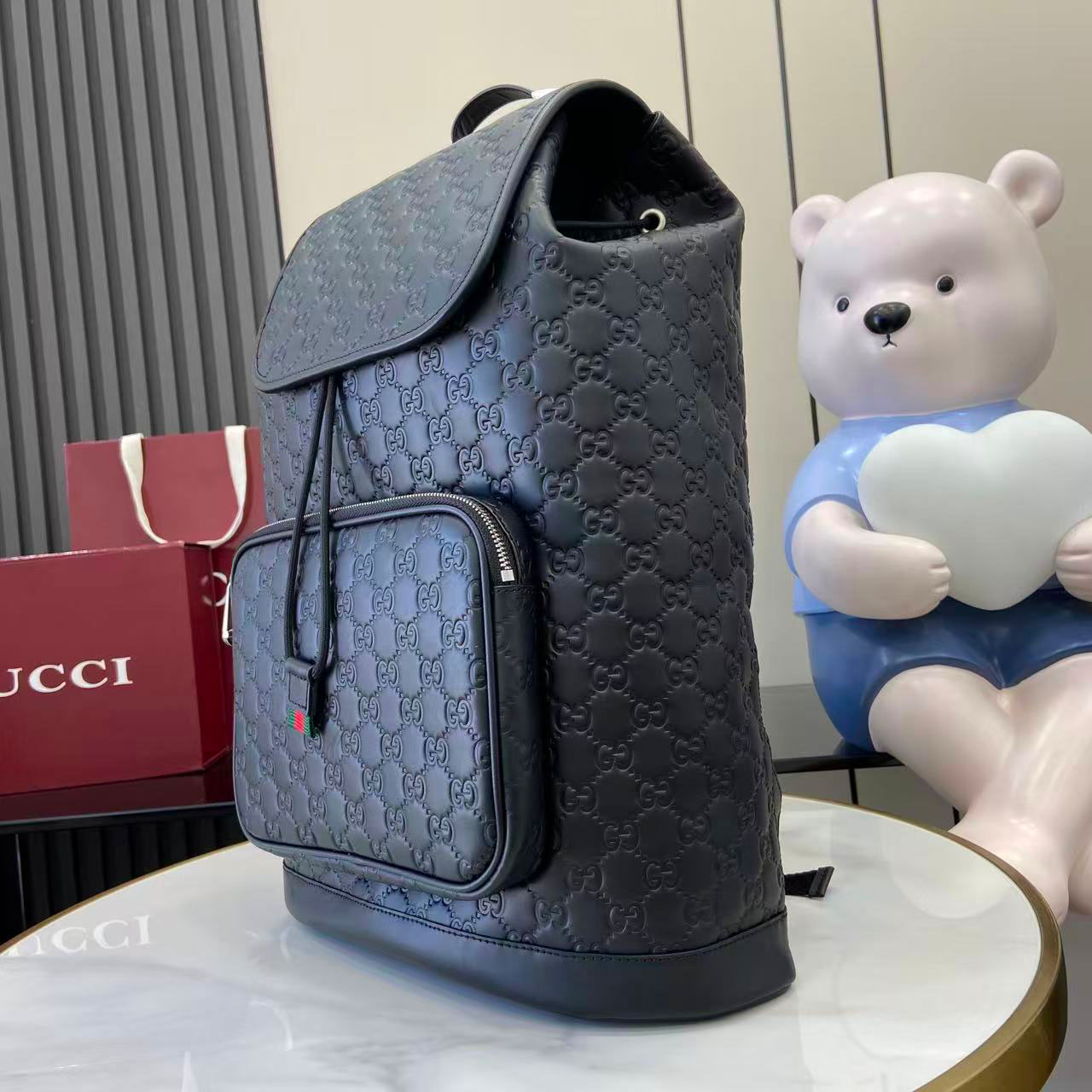 Gucci Emblem Medium Backpack 854750 - DesignerGu