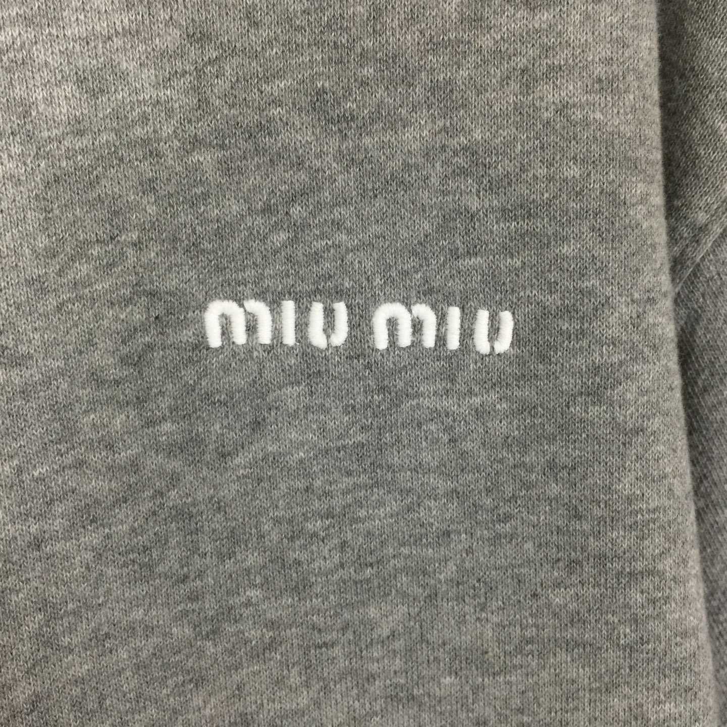 Miu Miu Cotton Fleece Zipper Sweatshirt - DesignerGu