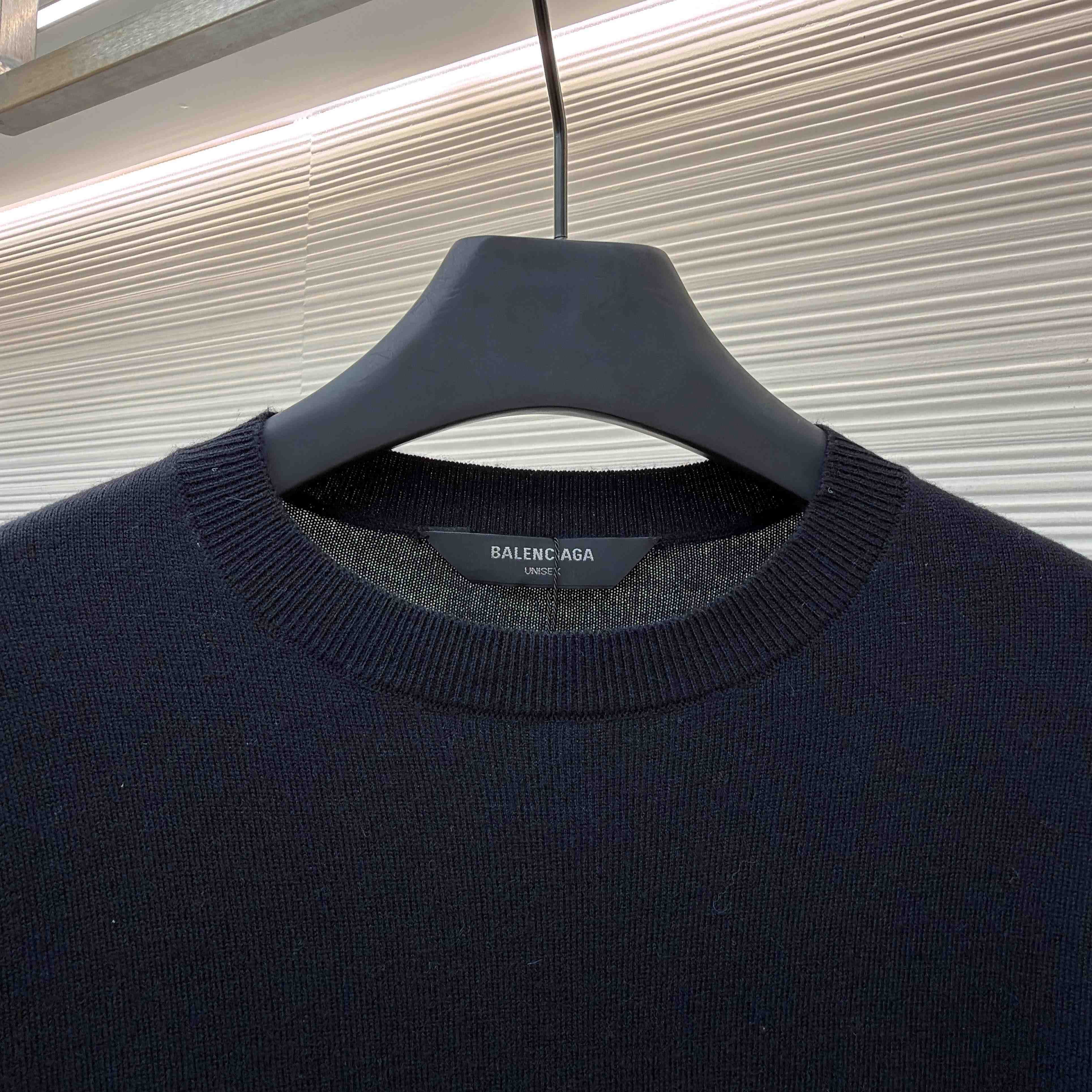 Balenciaga Crewneck Sweater in black  - DesignerGu