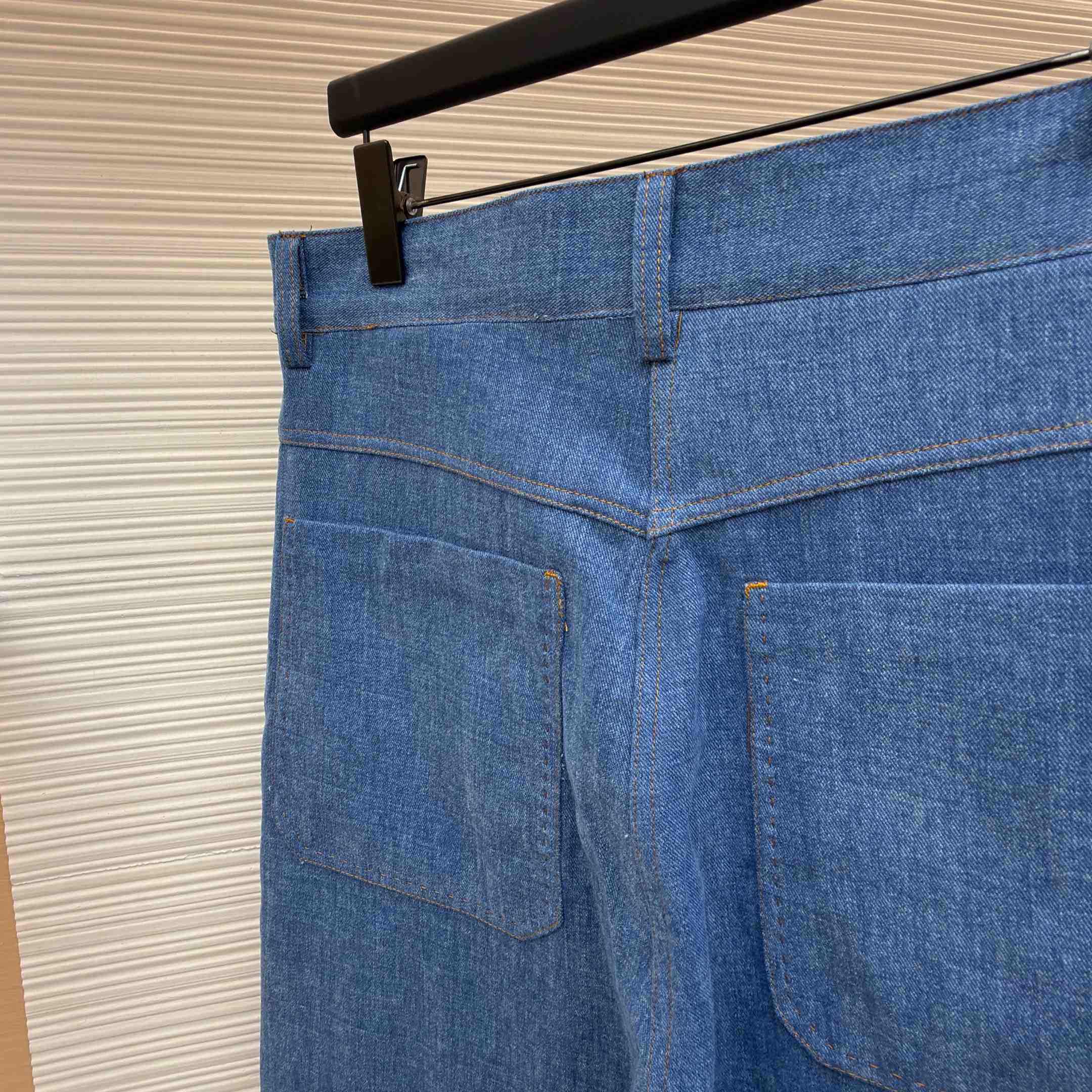 Louis Vuitton Silk Blend Denim Pants 1AJSK5 - DesignerGu