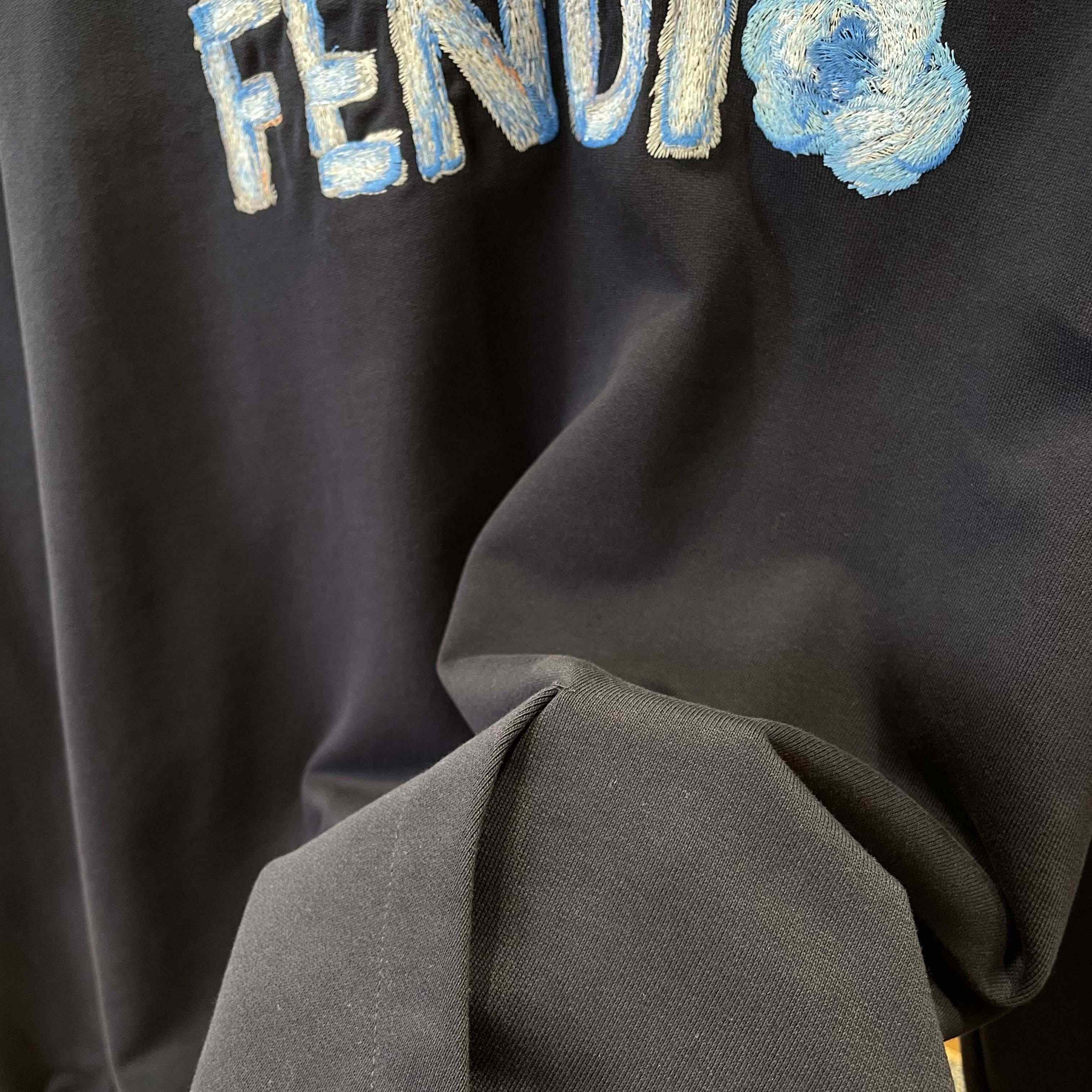 Fendi Lunar New Year Dark Blue Cotton Sweatshirt - DesignerGu