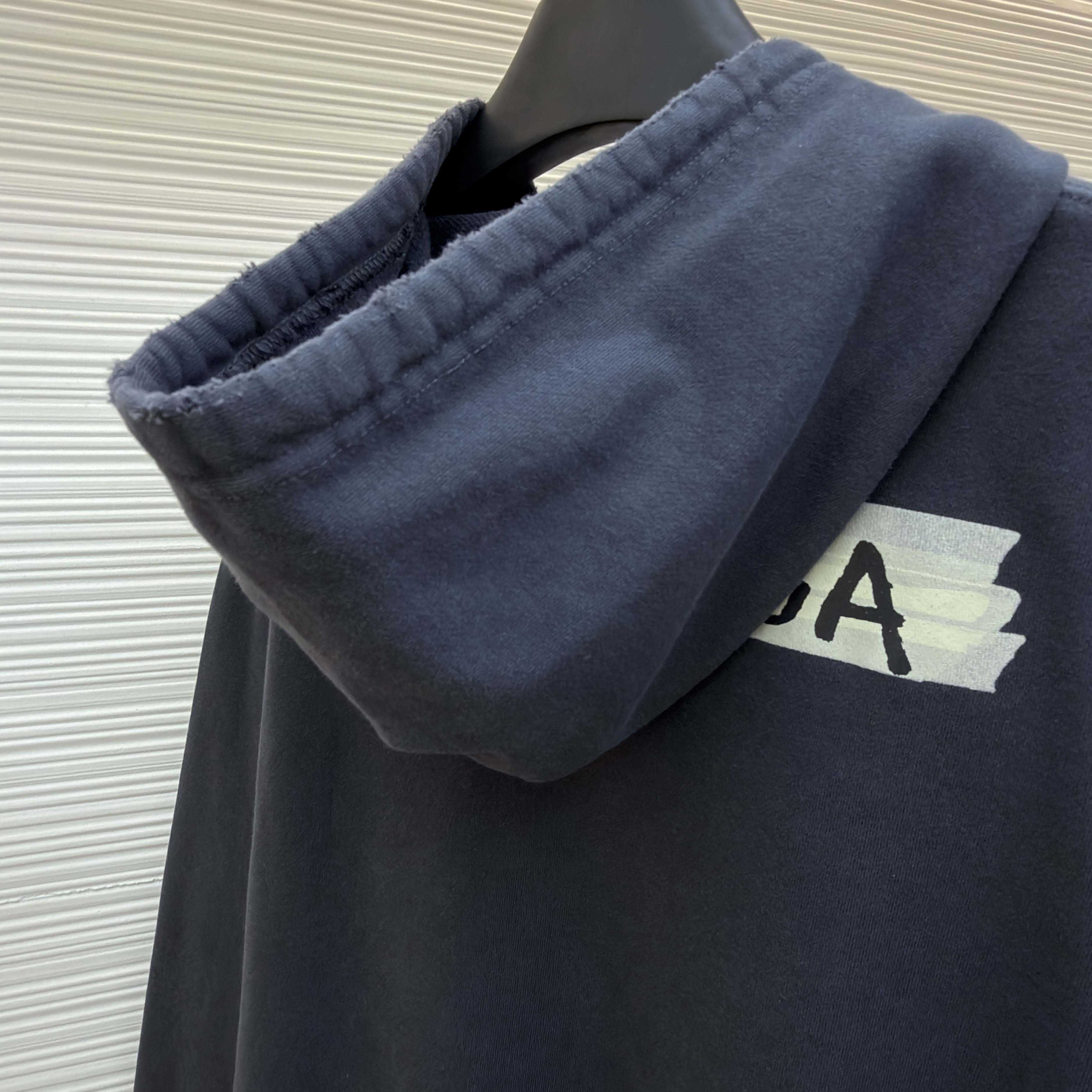 Balenciaga Masking Tape Oversized Zip-up Hoodie  - DesignerGu