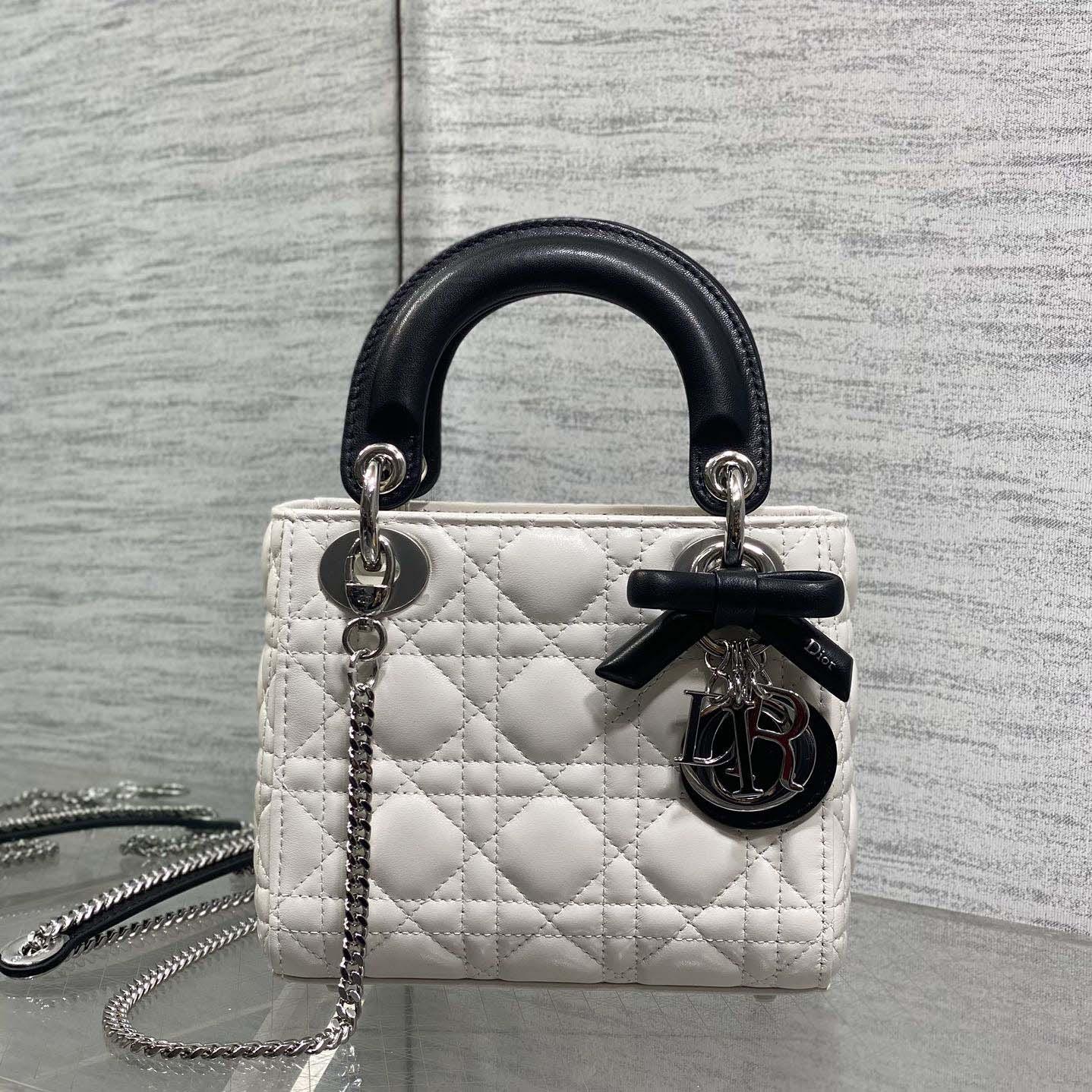 Dior Or Mini Lady Dior Bag with Chain  - DesignerGu