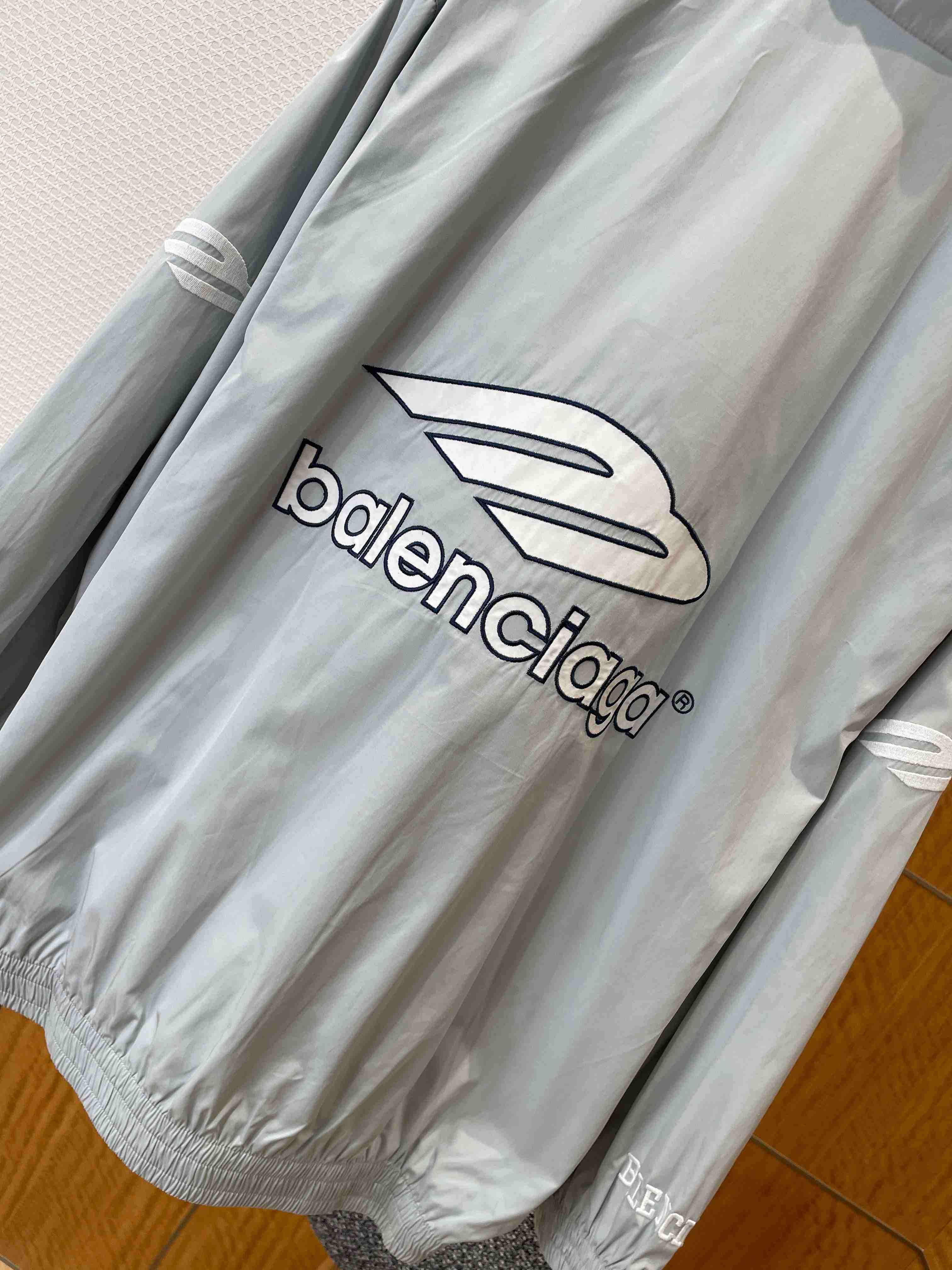Balenciaga 3B Football Jacket In New Grey - DesignerGu
