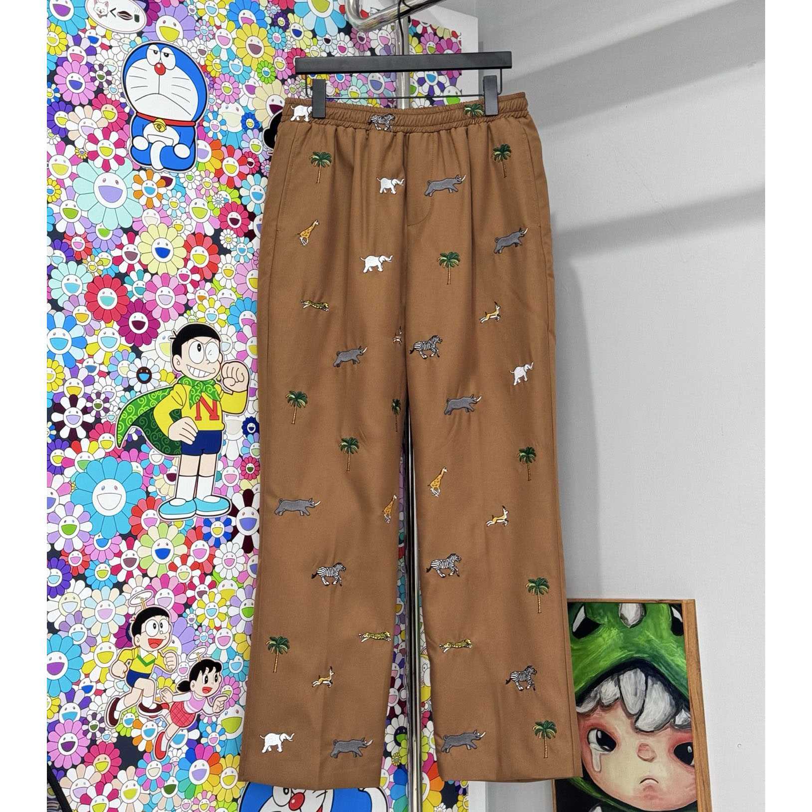 Louis Vuitton LV x The Darjeeling Limited Fil Coupe Drawstring Pants   1AJUMF - DesignerGu
