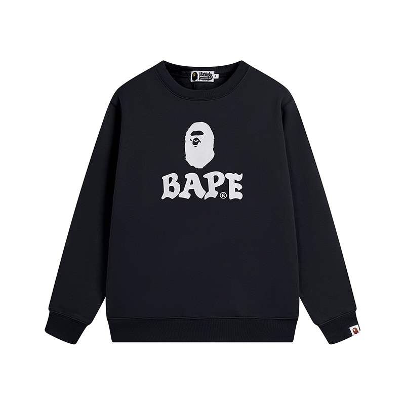 Bape Relaxed Fit Crewneck 'Black' - DesignerGu