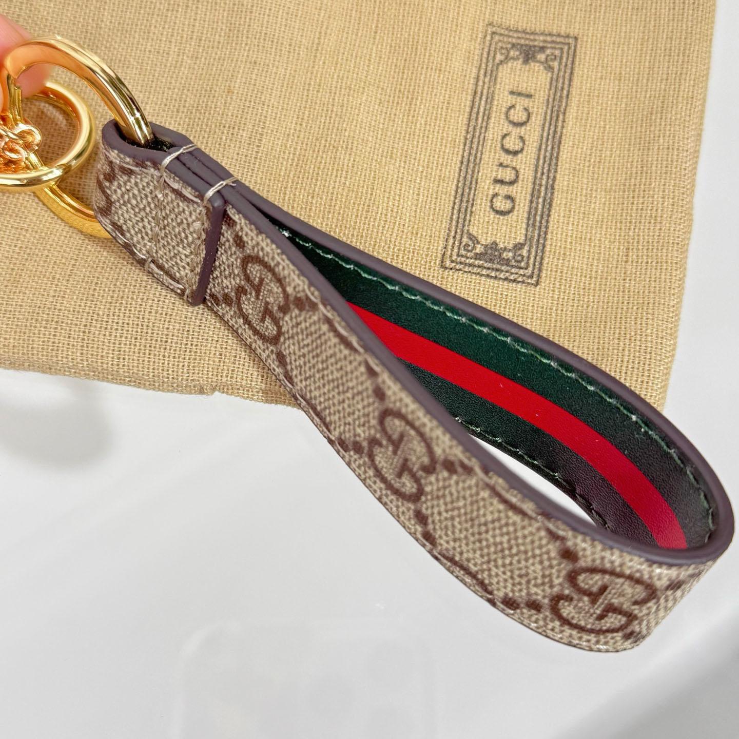 Gucci GG Keychain With Double G  - DesignerGu