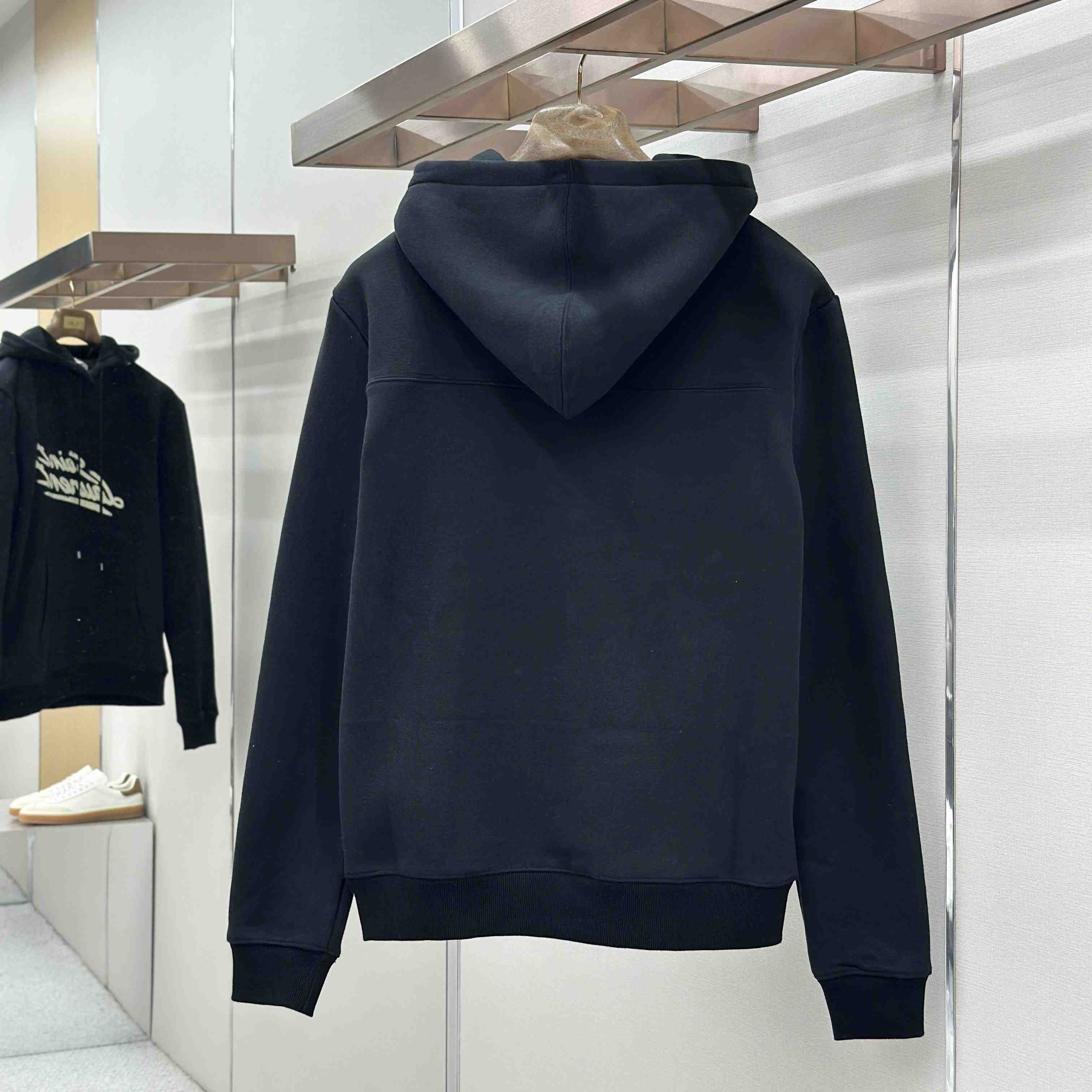 Saint Laurent Scipt Logo Hoodie 'Noir/Naturel' - DesignerGu