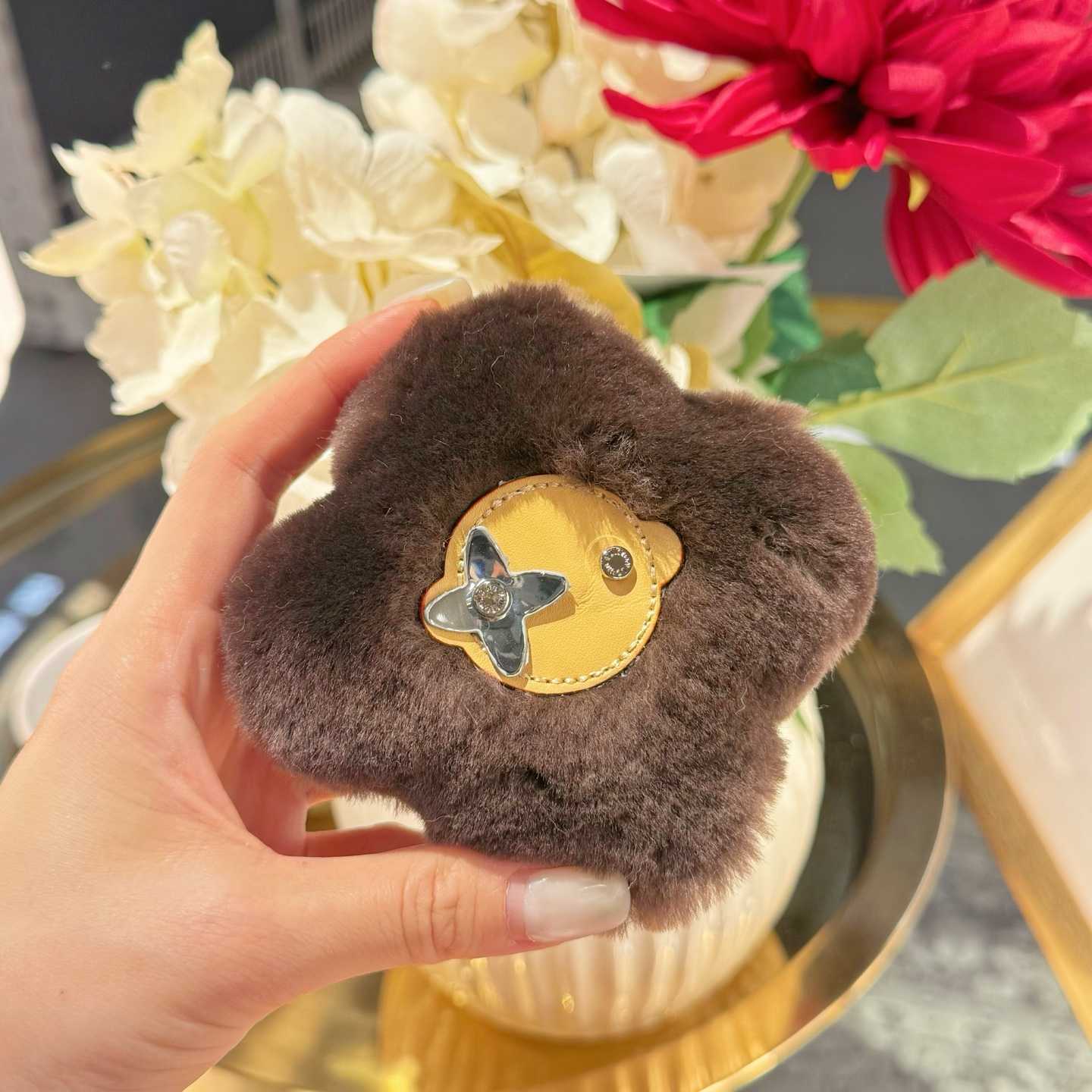 Louis Vuitton Vivienne Shearling Bag Charm   - DesignerGu