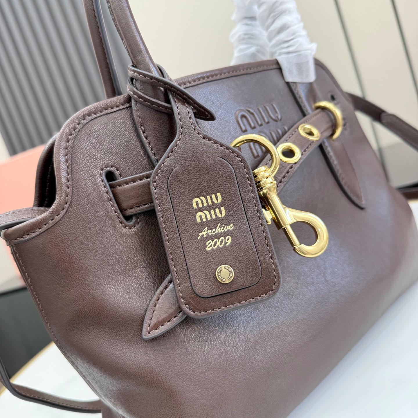 Miu Miu Aventure Nappa Leather Bag 5BA292 - DesignerGu