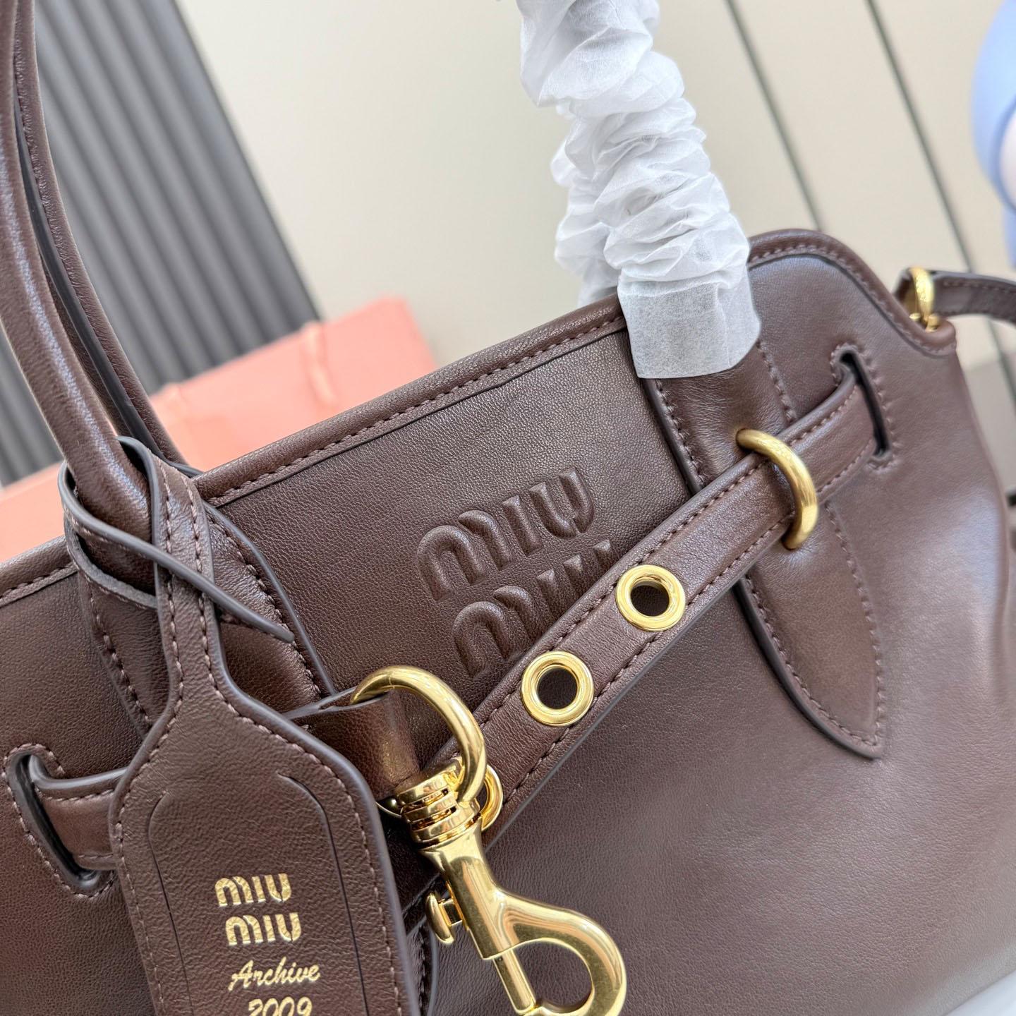 Miu Miu Aventure Nappa Leather Bag 5BA292 - DesignerGu