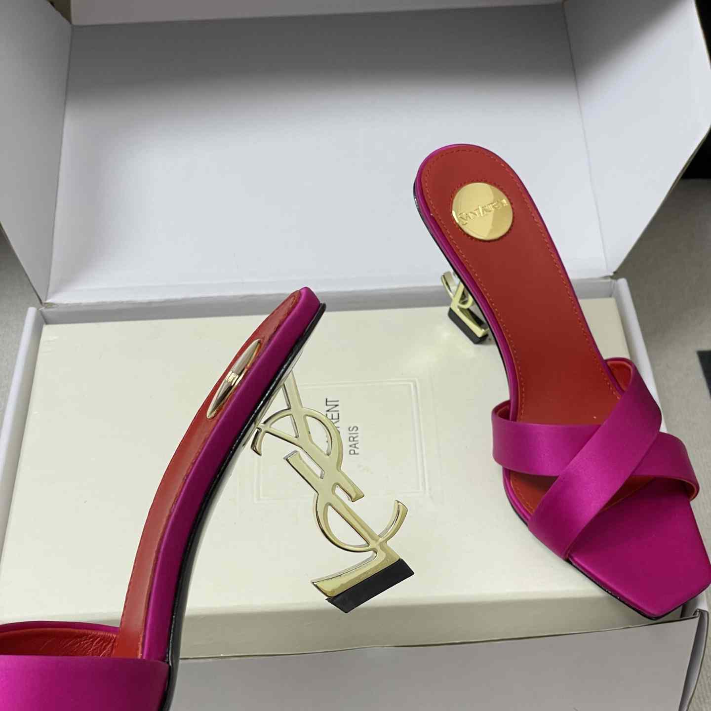 Saint Laurent Opyum Mules In Satin Crepe  - DesignerGu