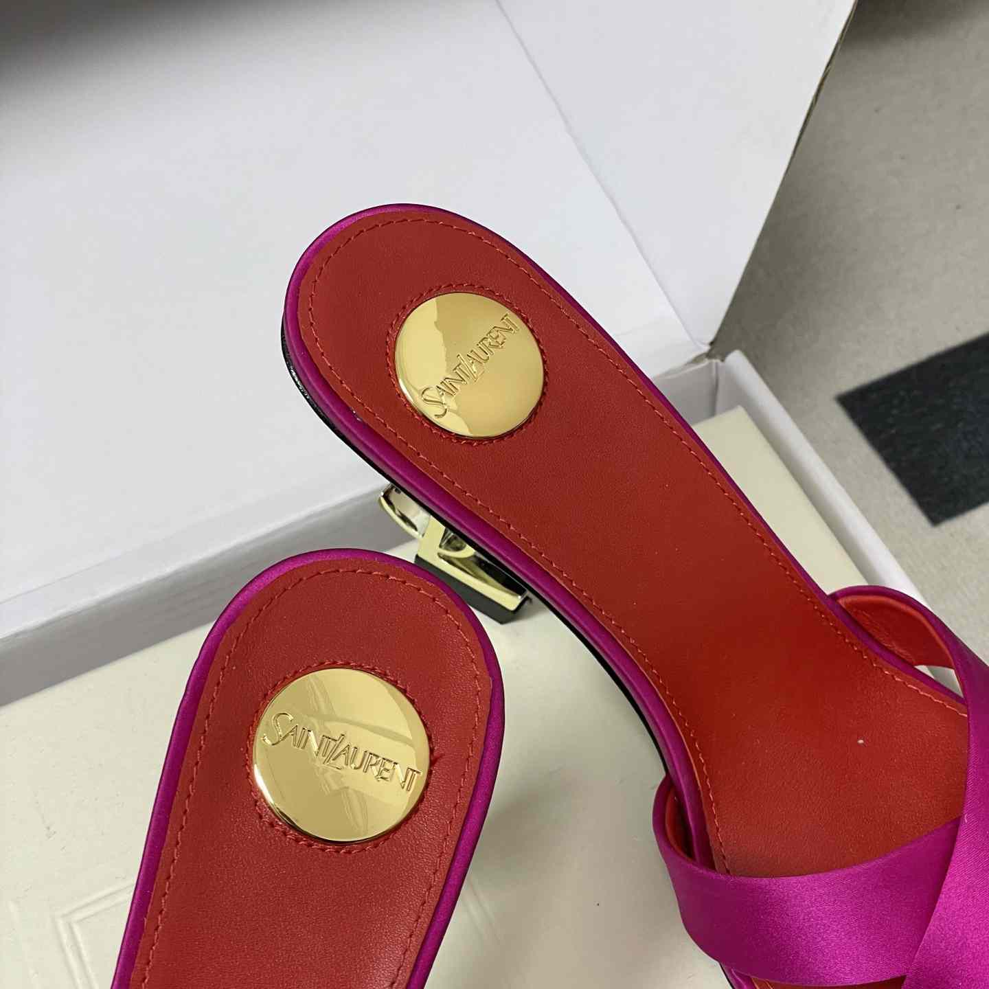 Saint Laurent Opyum Mules In Satin Crepe  - DesignerGu