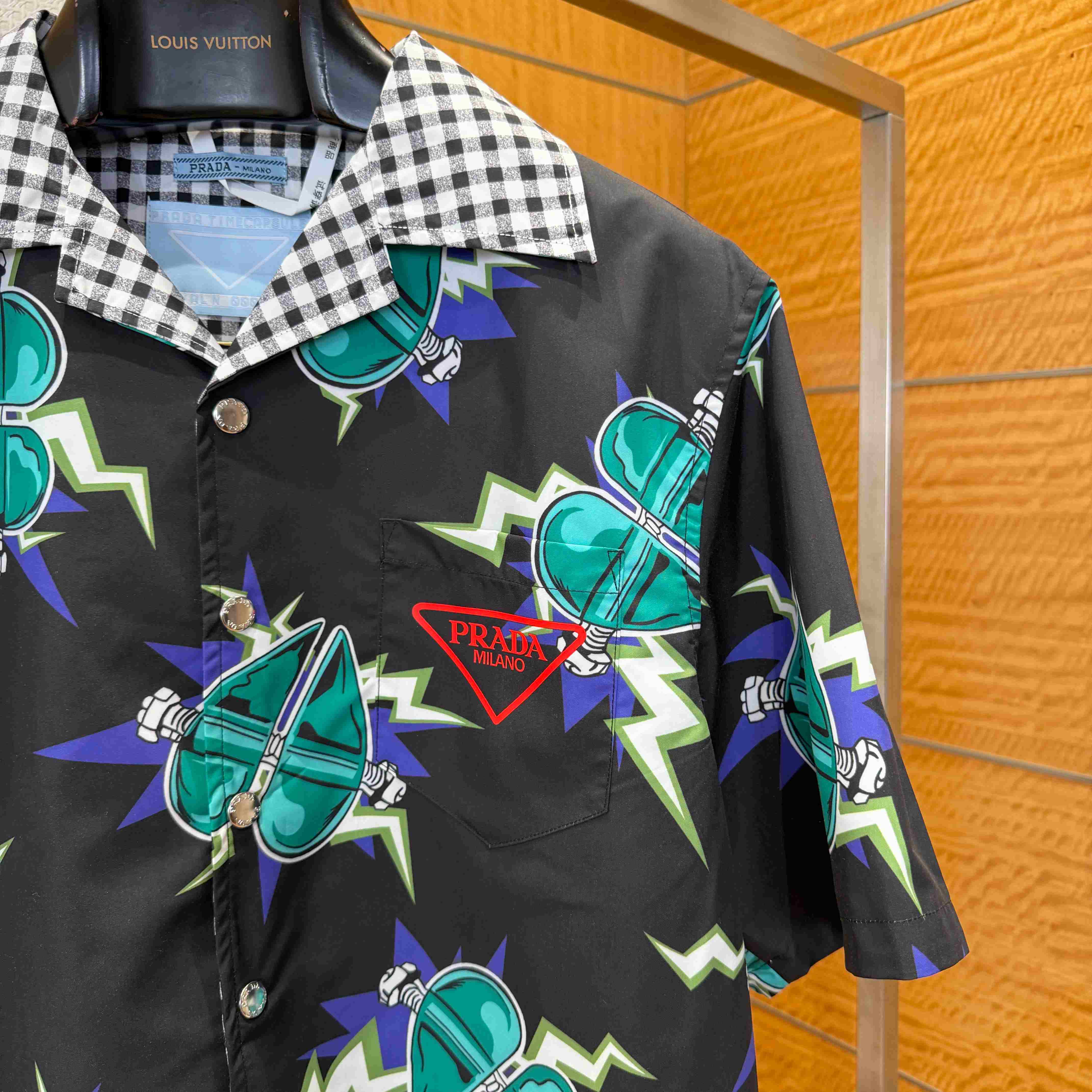 Prada Timecapsule Printed Cotton Shirt - DesignerGu