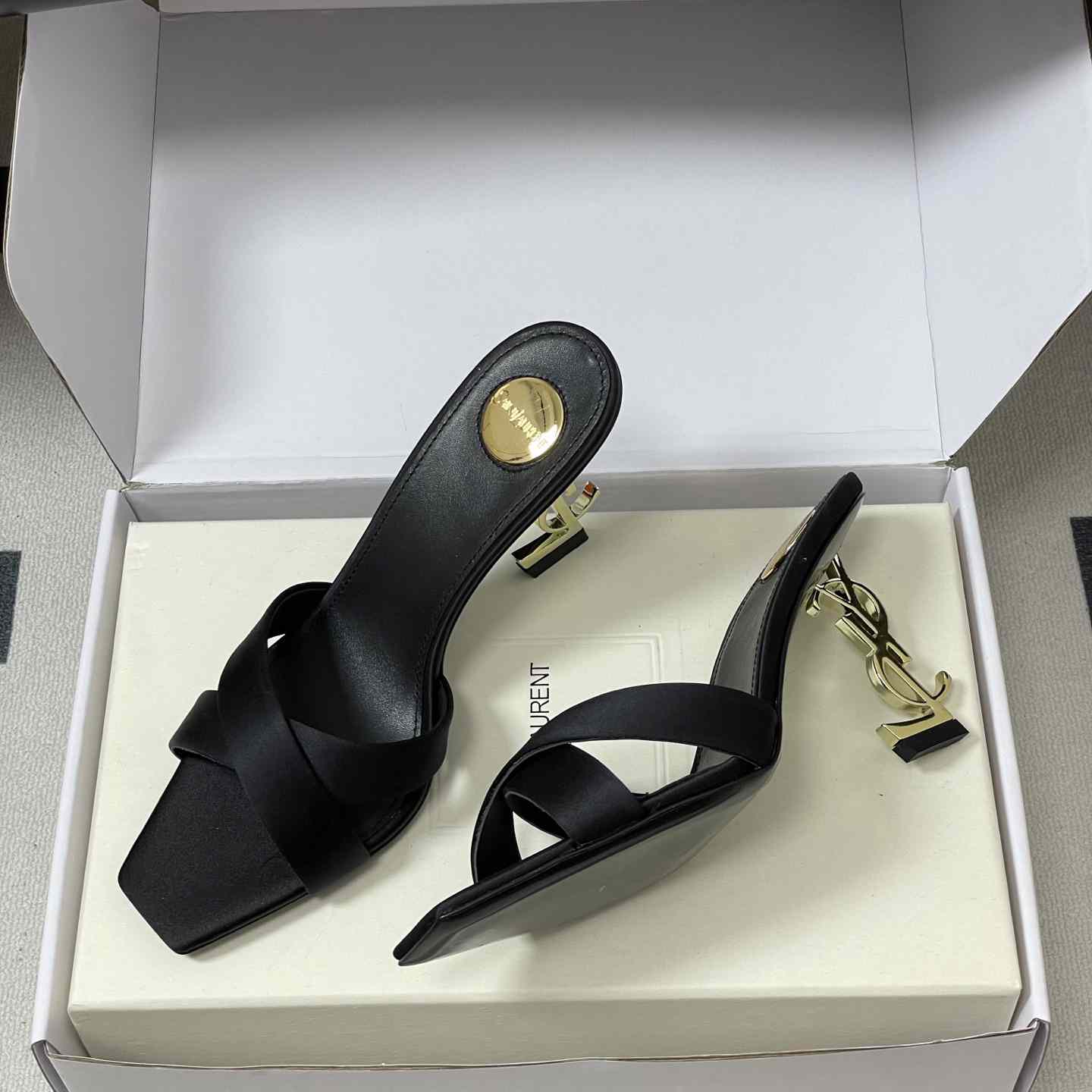 Saint Laurent Opyum Mules In Satin Crepe  - DesignerGu