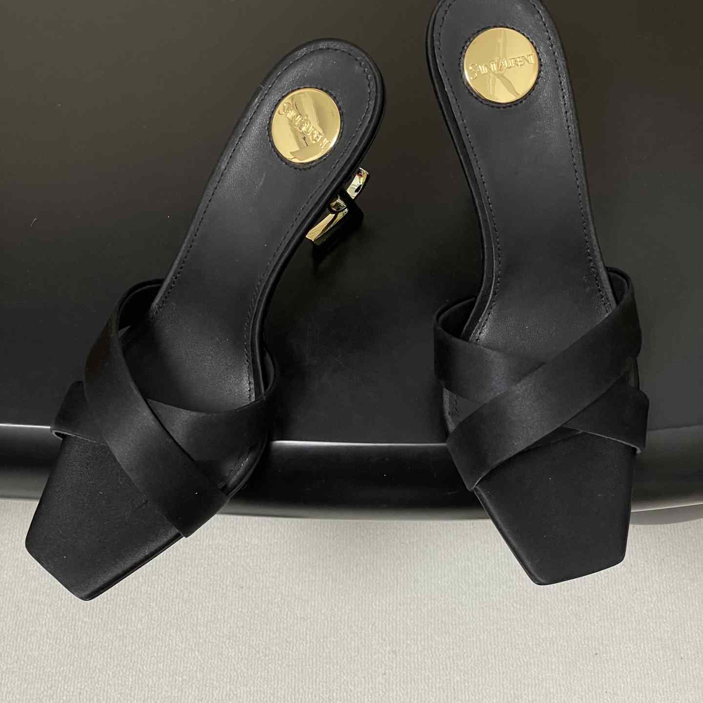 Saint Laurent Opyum Mules In Satin Crepe  - DesignerGu