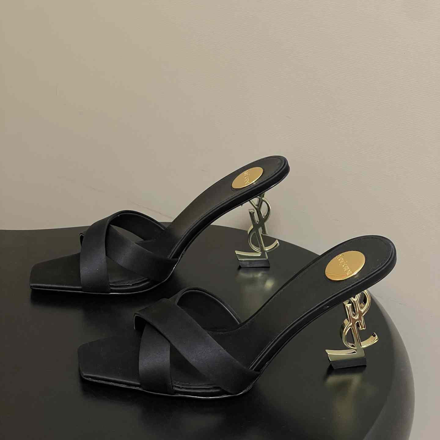 Saint Laurent Opyum Mules In Satin Crepe  - DesignerGu