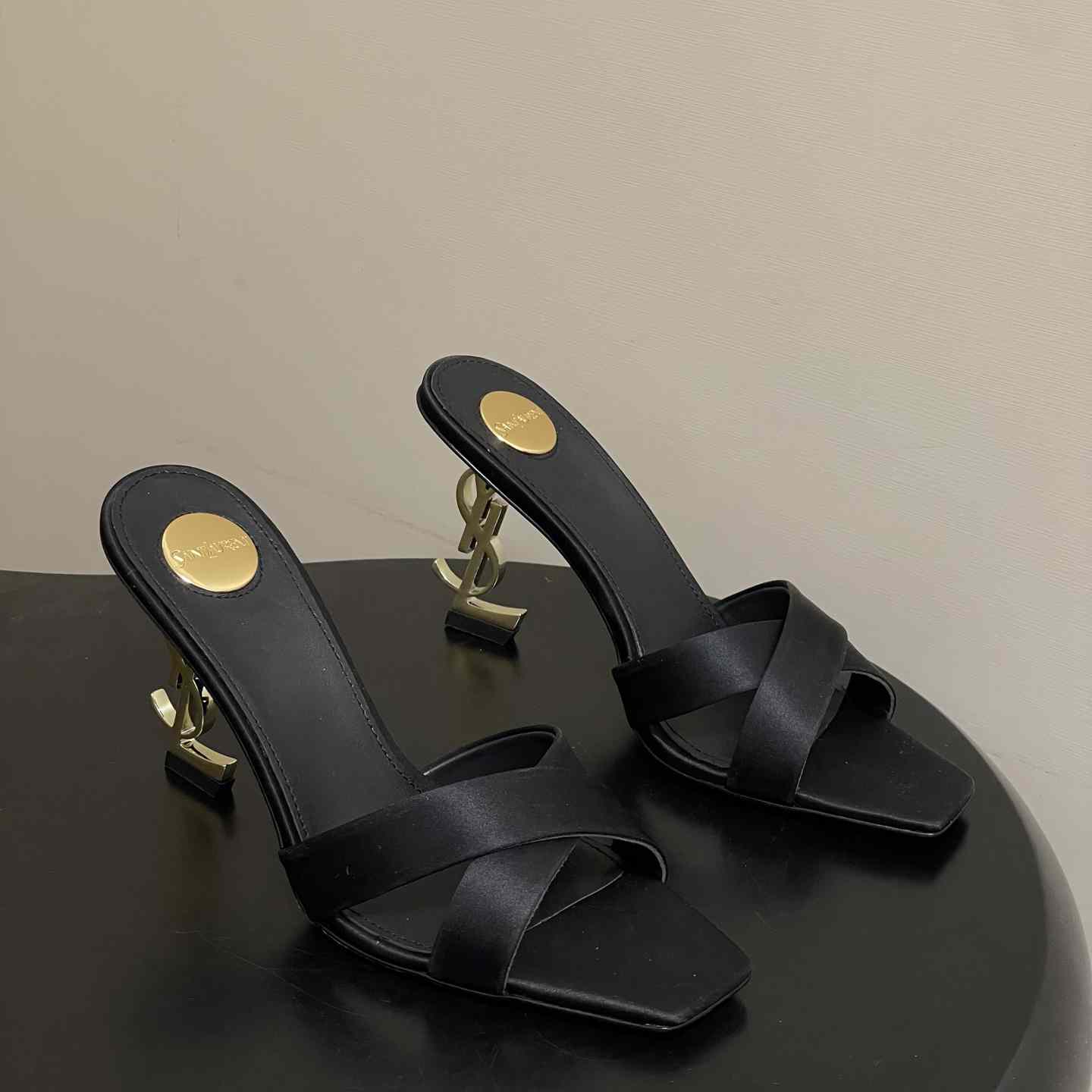 Saint Laurent Opyum Mules In Satin Crepe  - DesignerGu