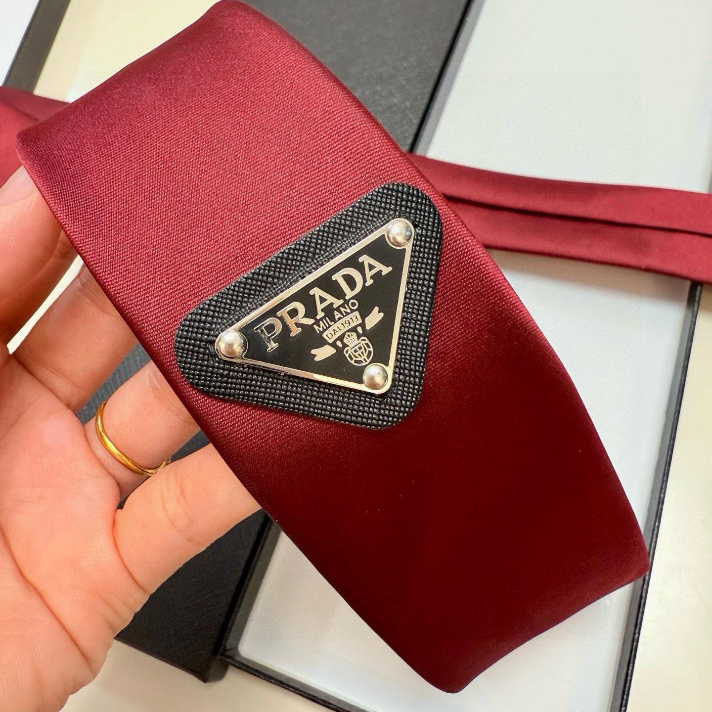 Prada Prada Logo Tie - DesignerGu
