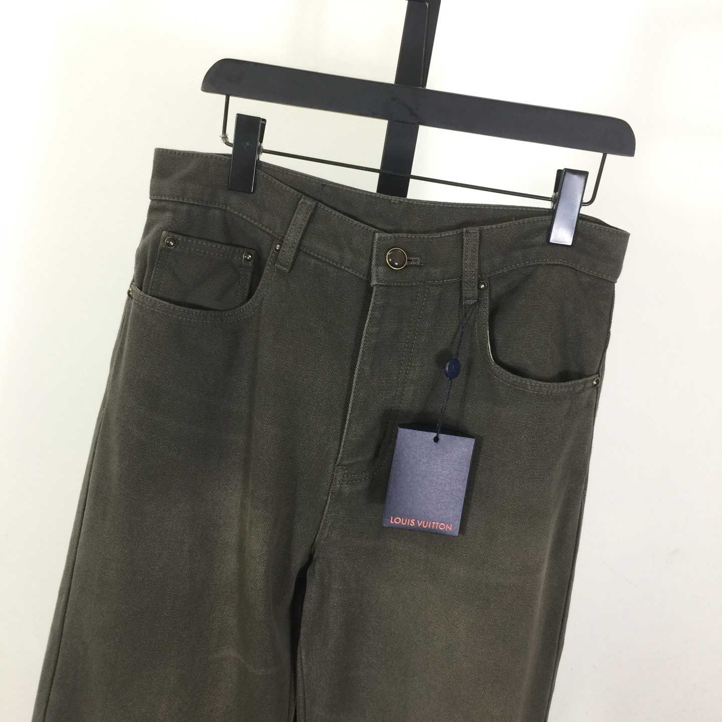 Louis Vuitton Waxed Denim Pants With Signature Turn-Ups   1AJCU6 - DesignerGu