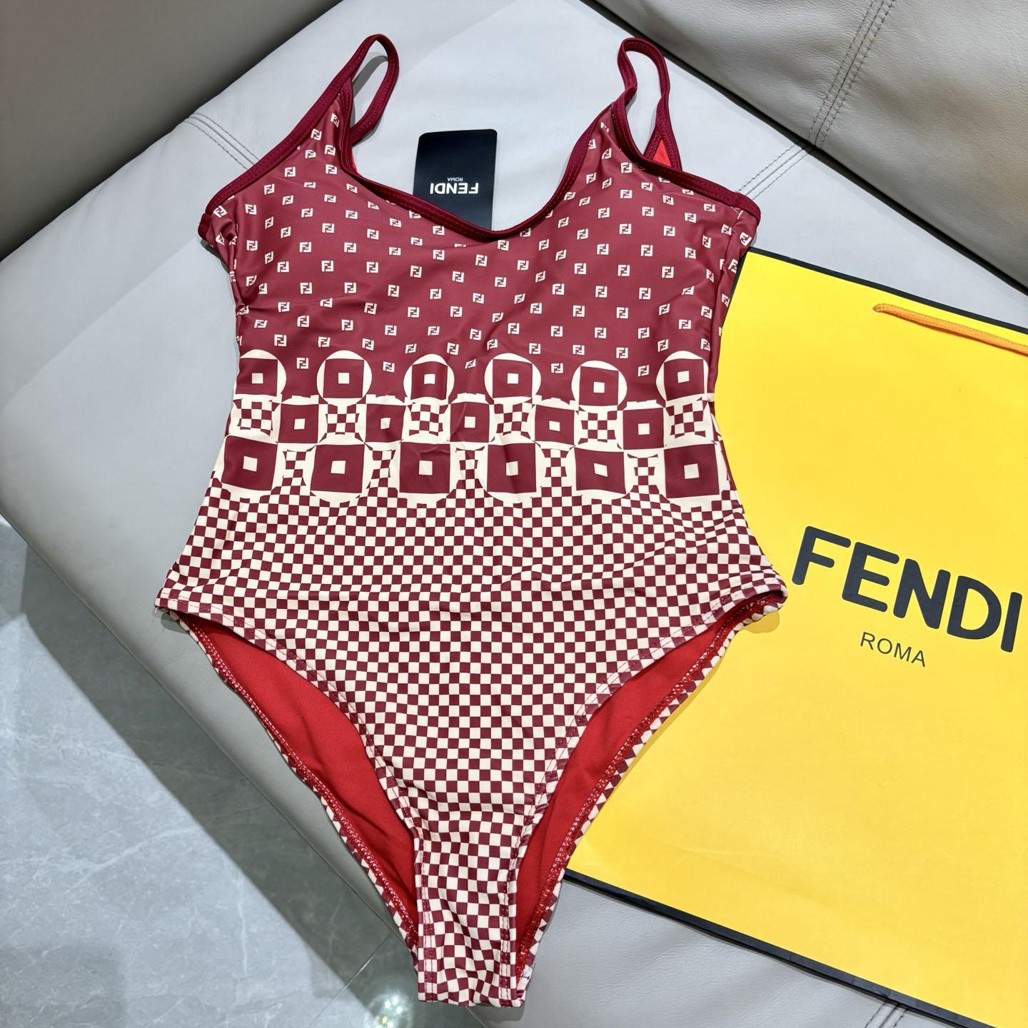 Fendi Geometric Pattern Printed Swimsuit - DesignerGu